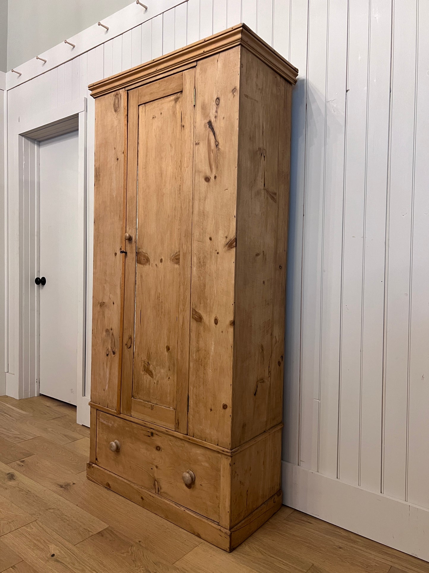 Pine Wardrobe with Drawer