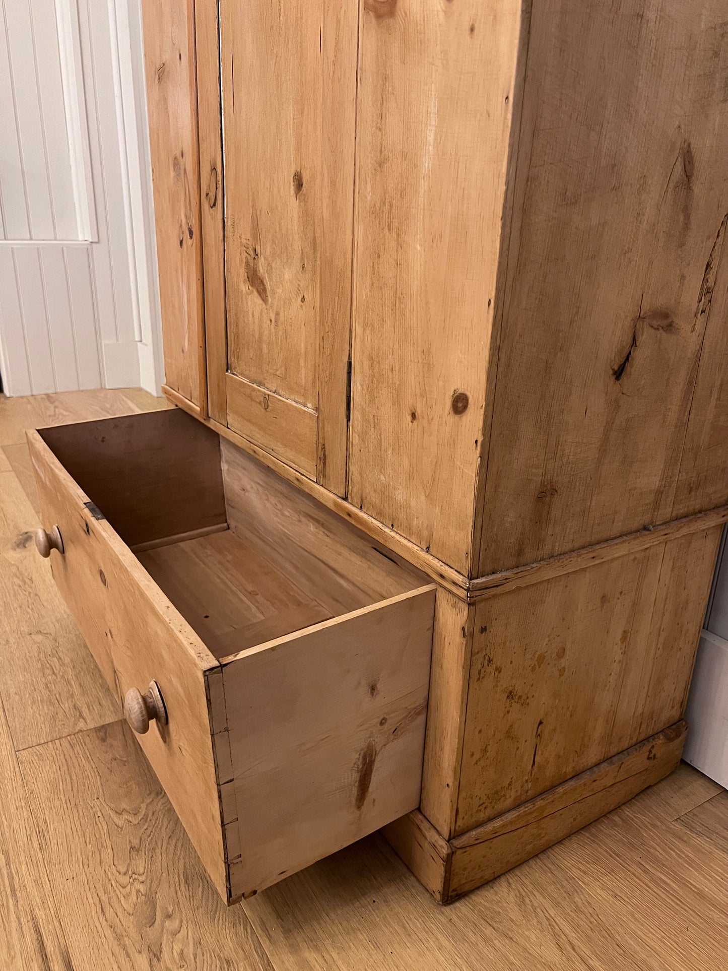 Pine Wardrobe with Drawer