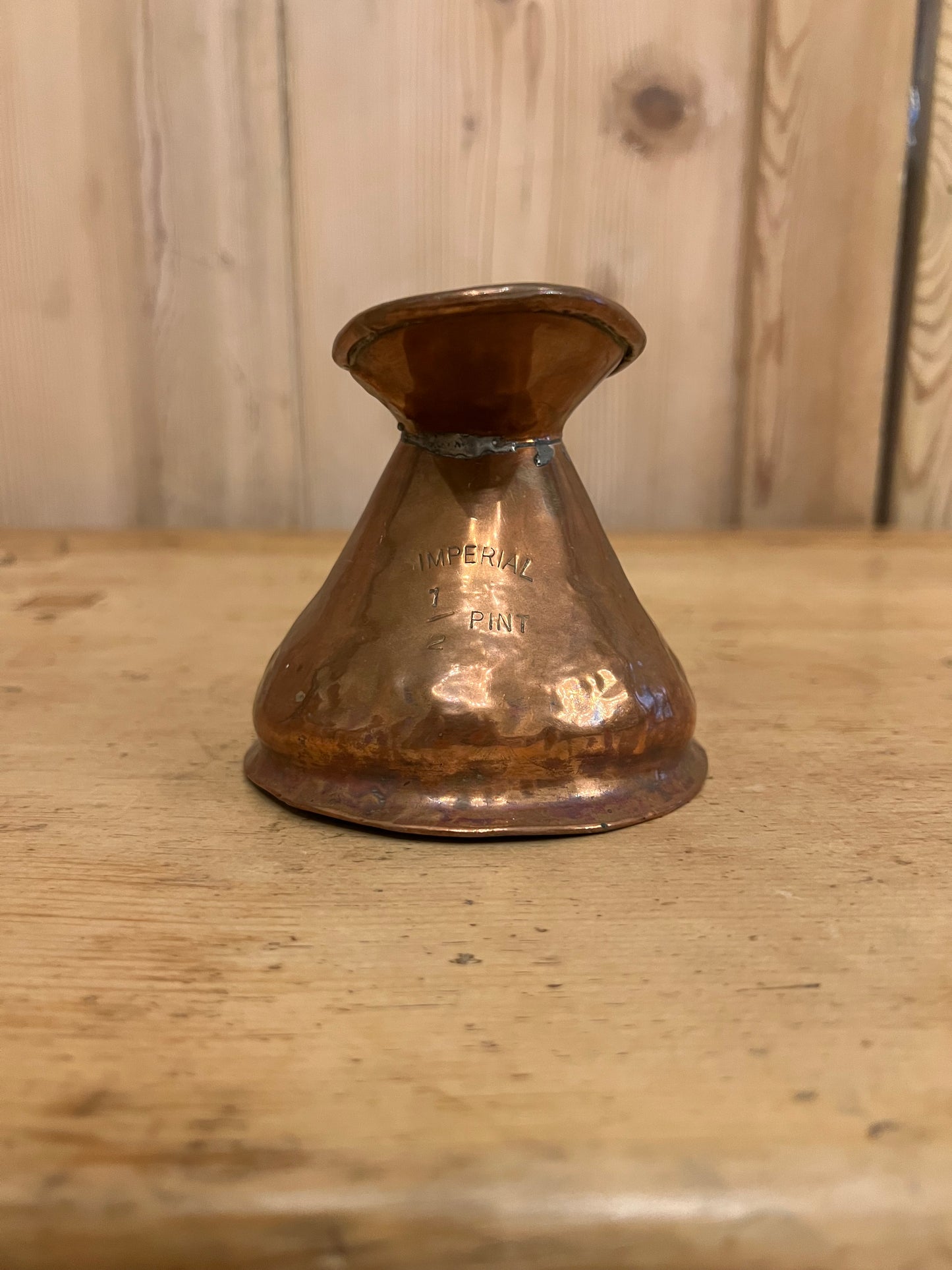 1/2 Imperial Pint Copper Measure
