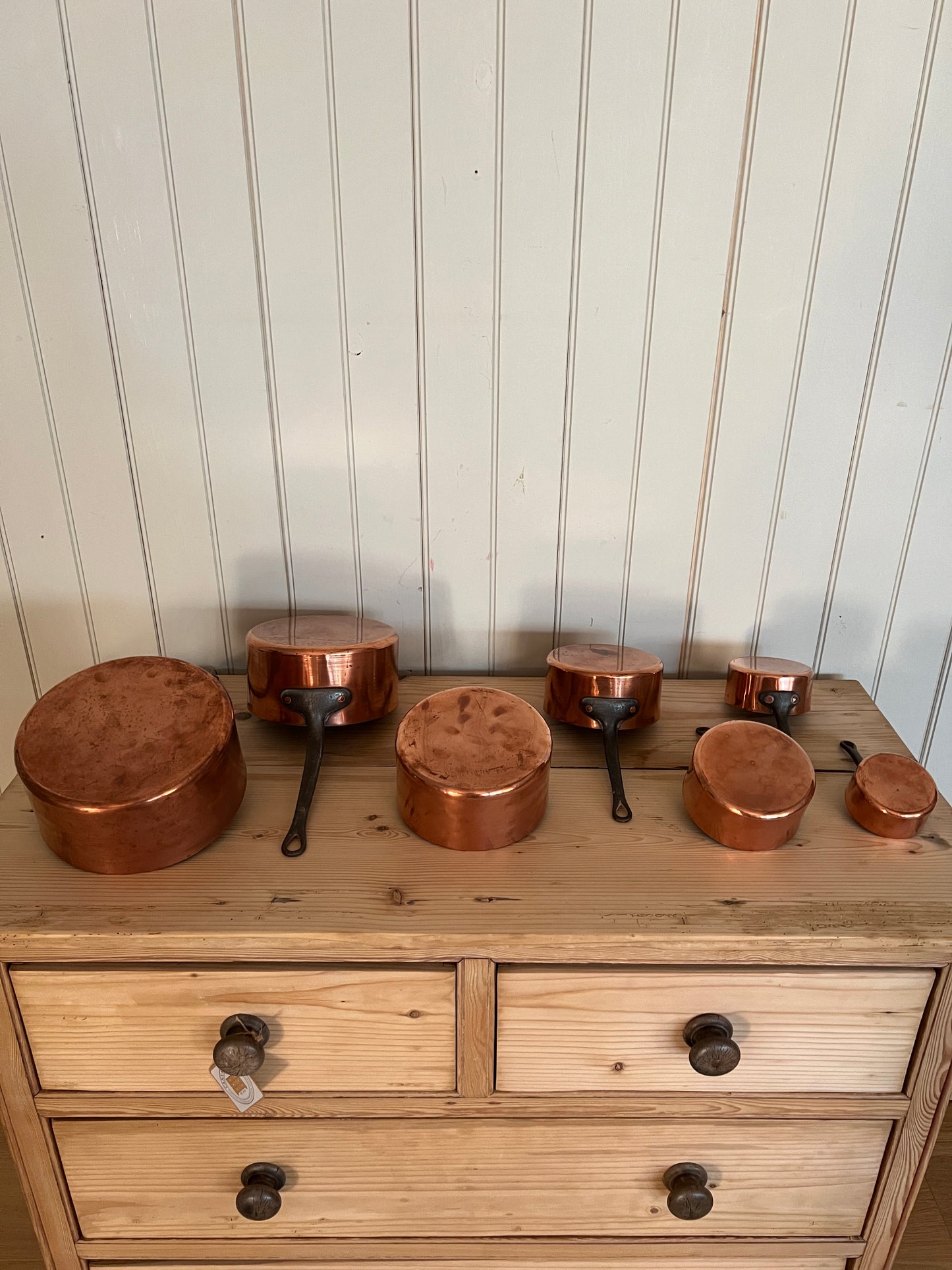 French Copper Pan Set (7 pans)