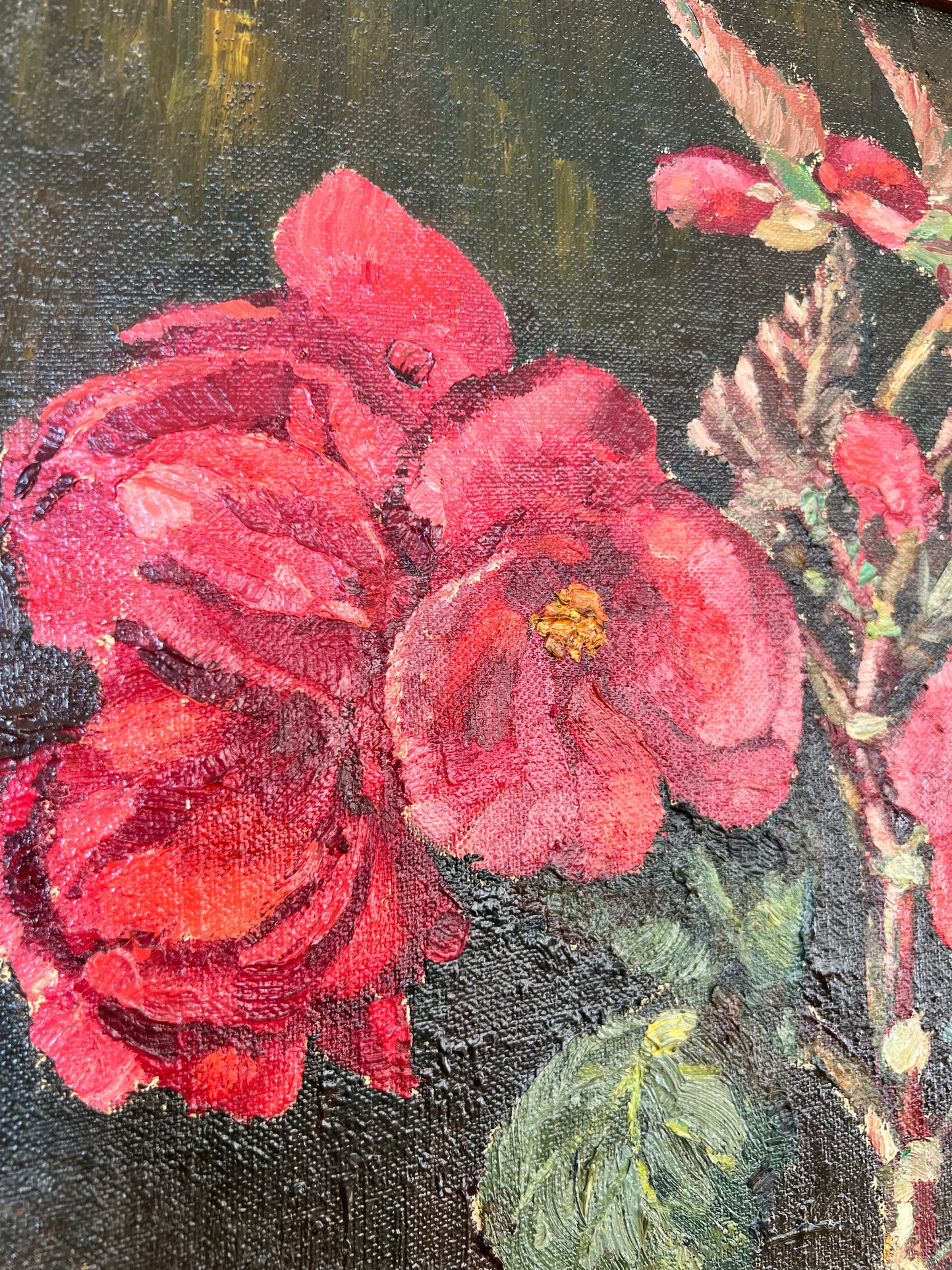 Swedish Begonia Oil on Canvas