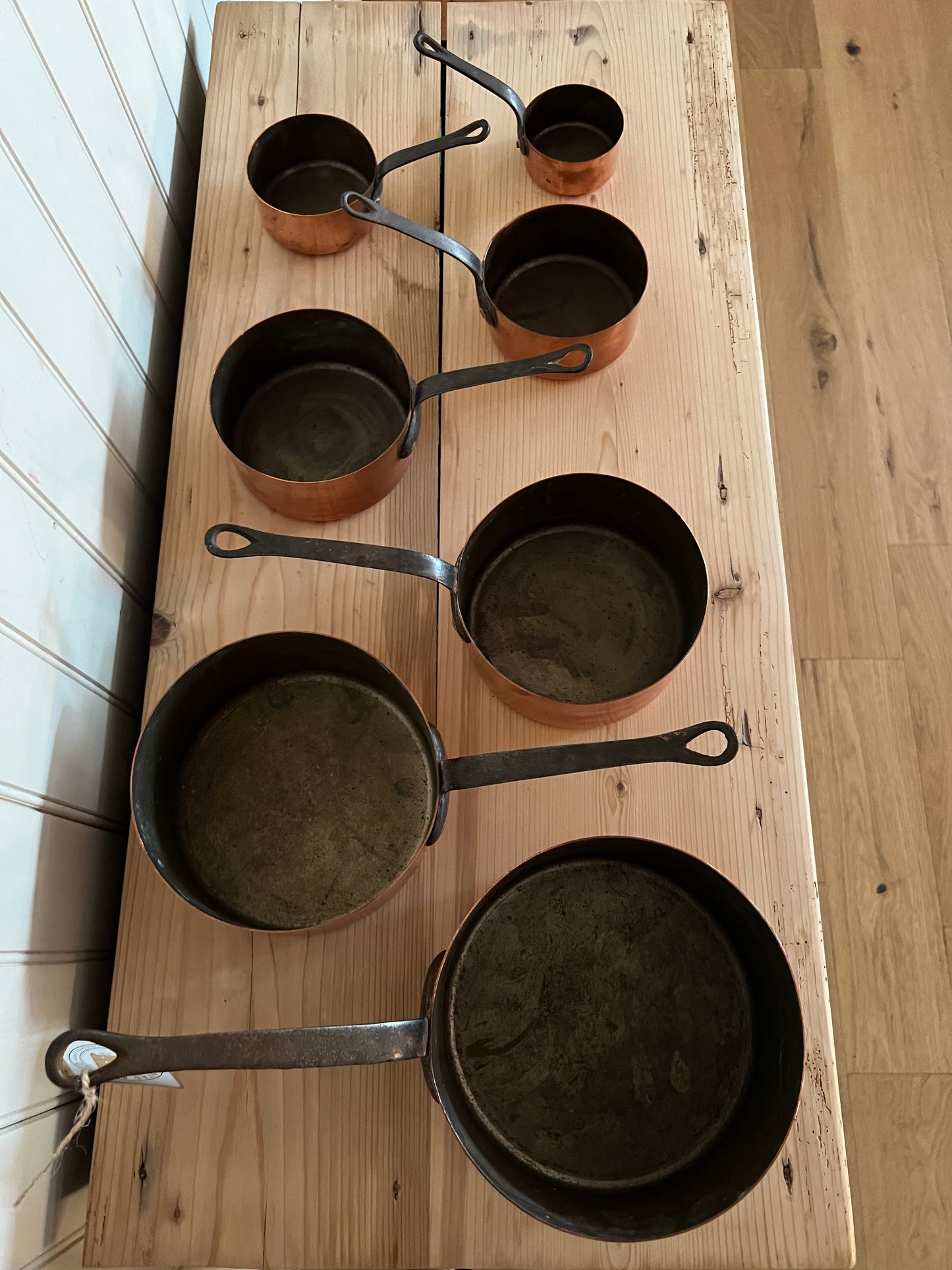 French Copper Pan Set (7 pans)