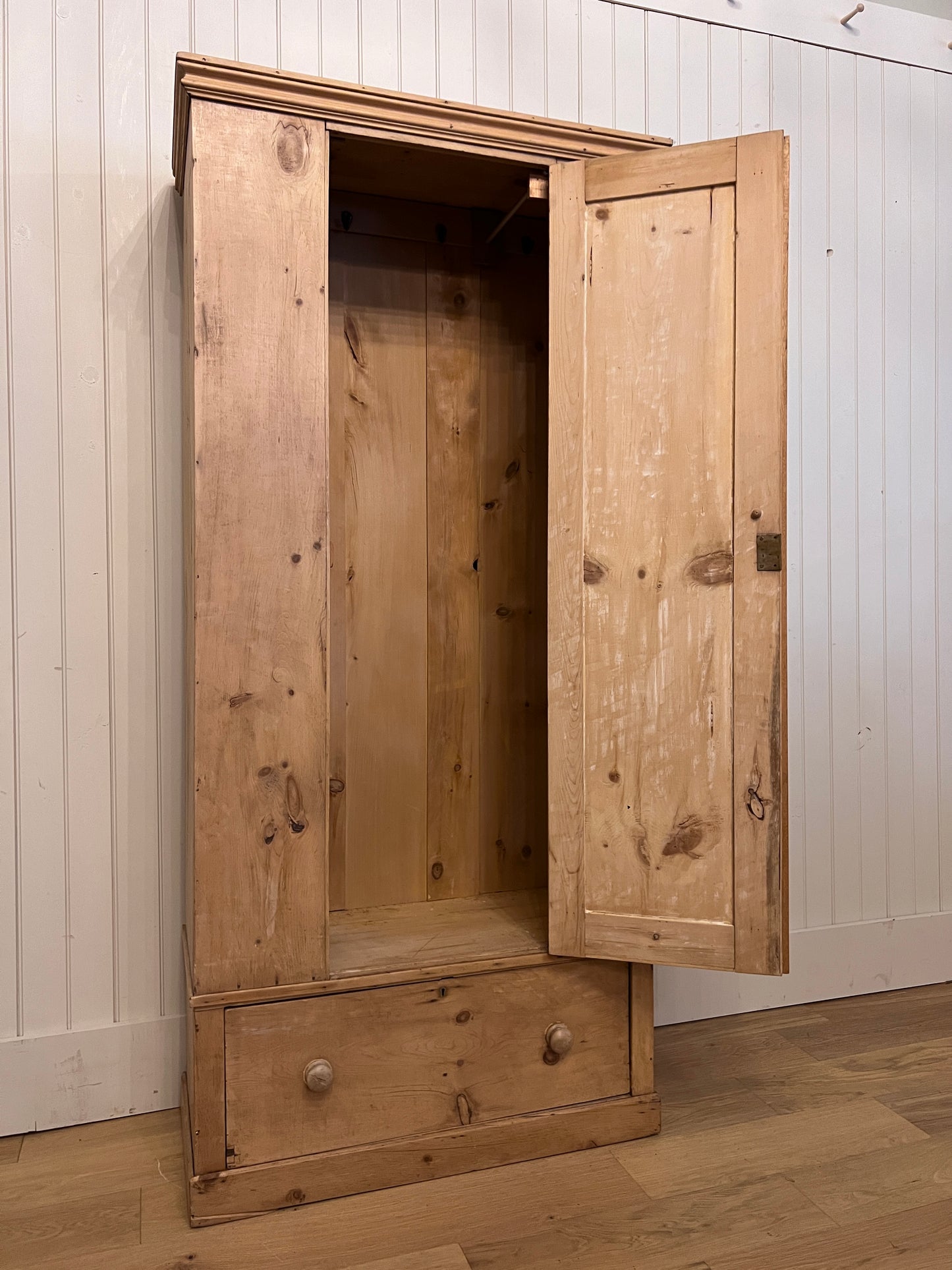 Pine Wardrobe with Drawer