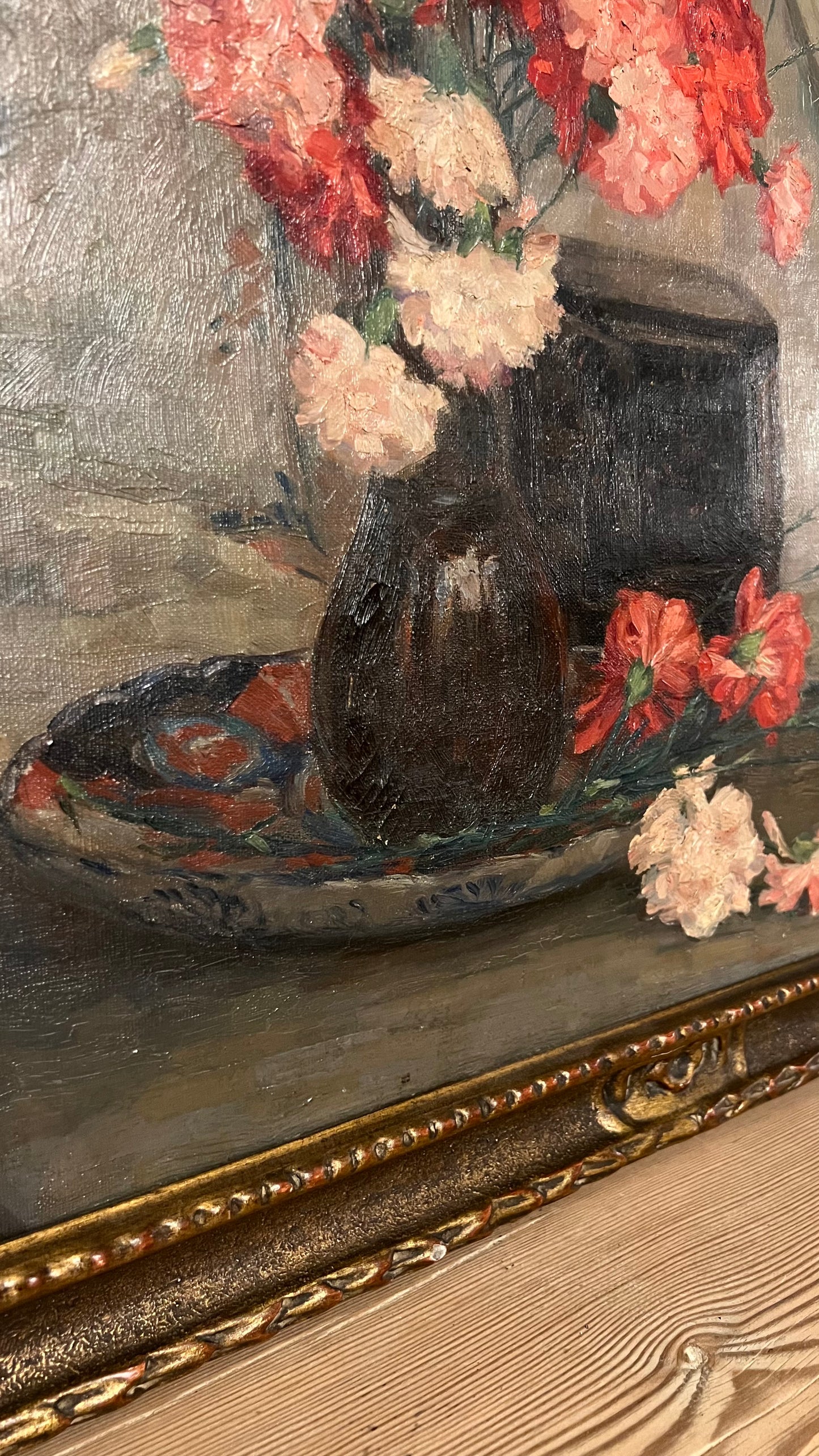 Carnations Painting - Oil on Canvas