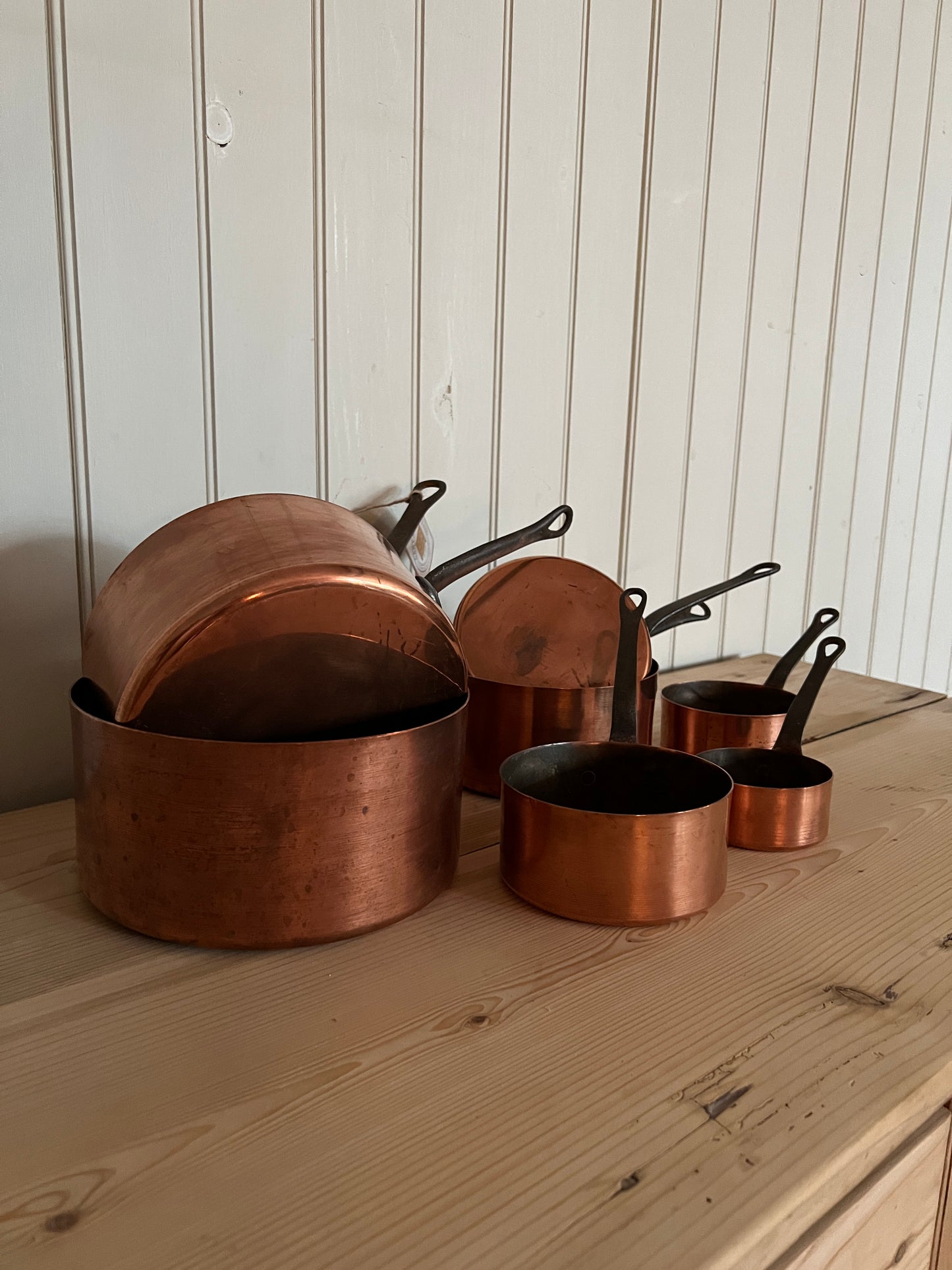 French Copper Pan Set (7 pans)