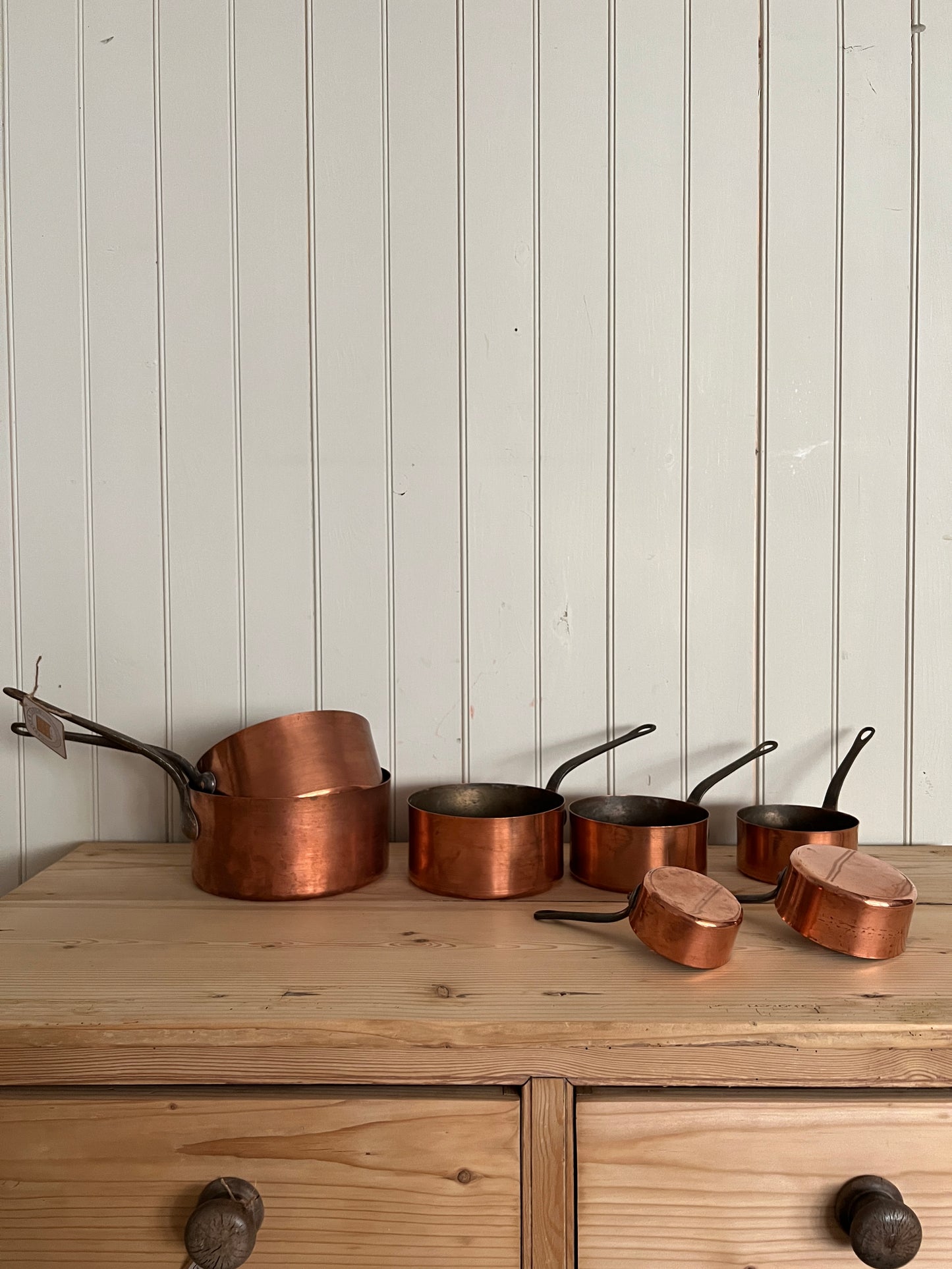 French Copper Pan Set (7 pans)