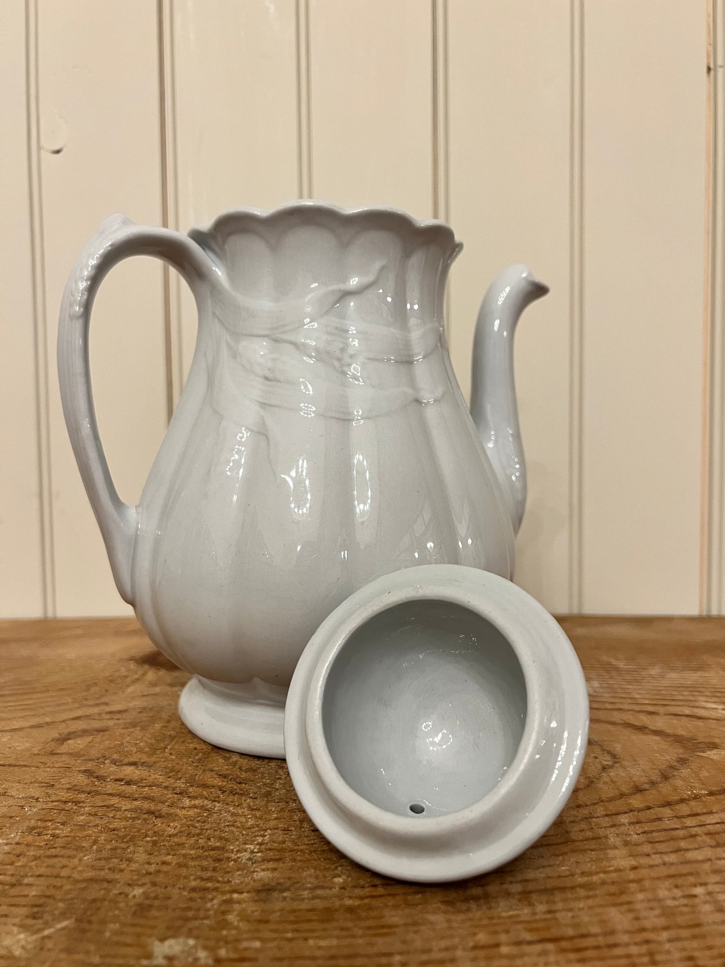 W&E Corn Burslem Wheat Ironstone Coffee Pot