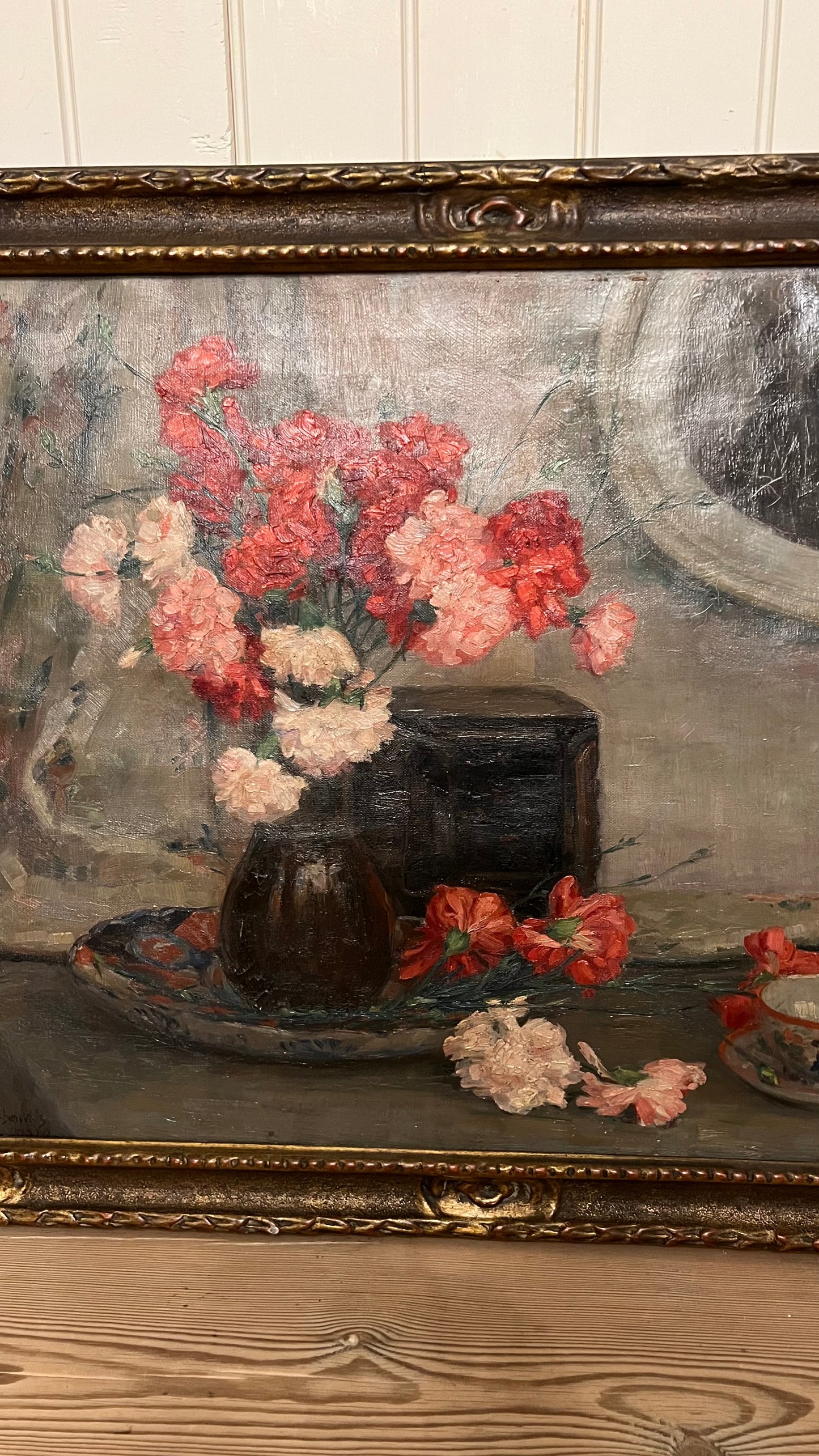 Carnations Painting - Oil on Canvas