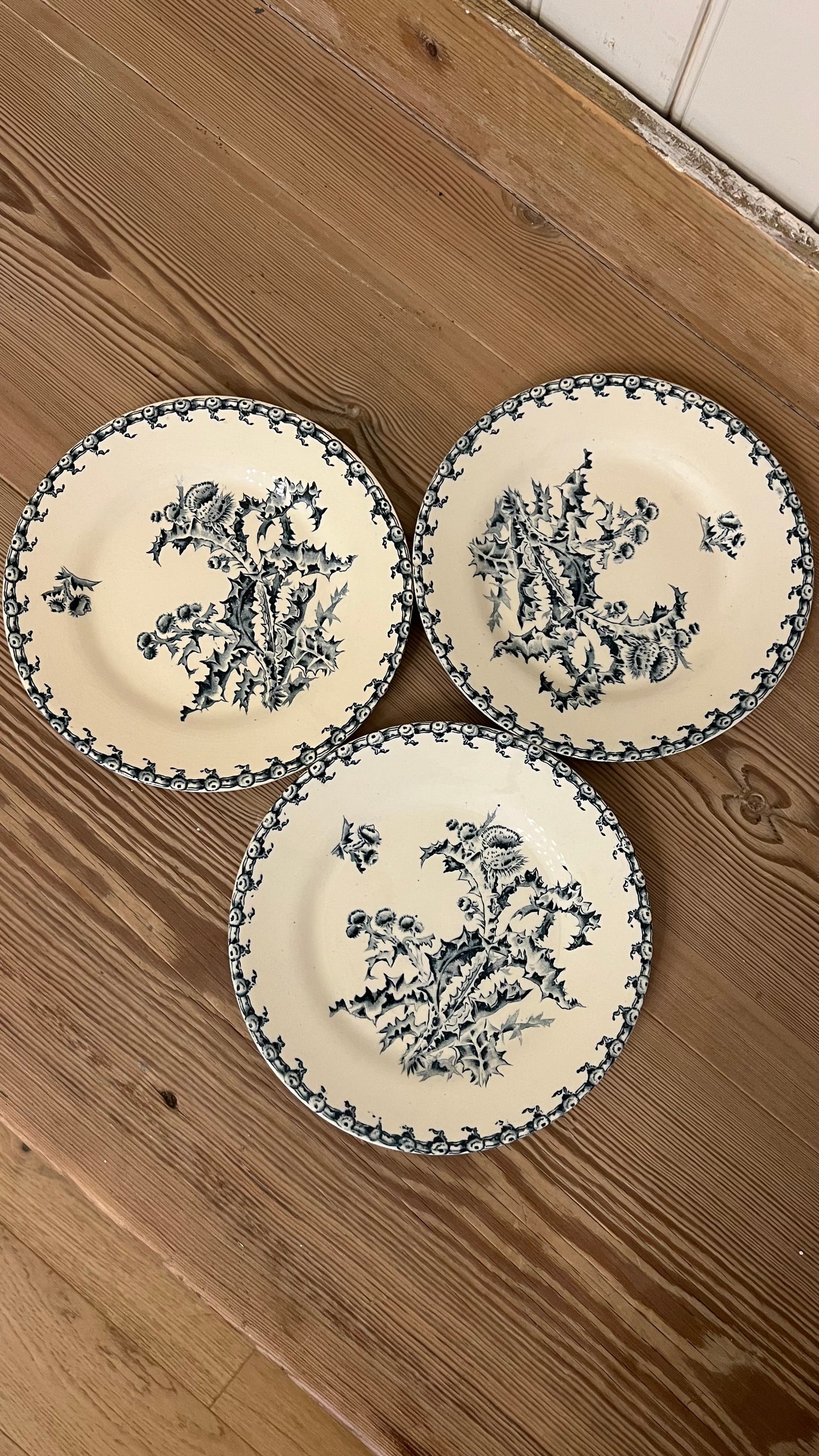 Gien Chardons Blue Plate