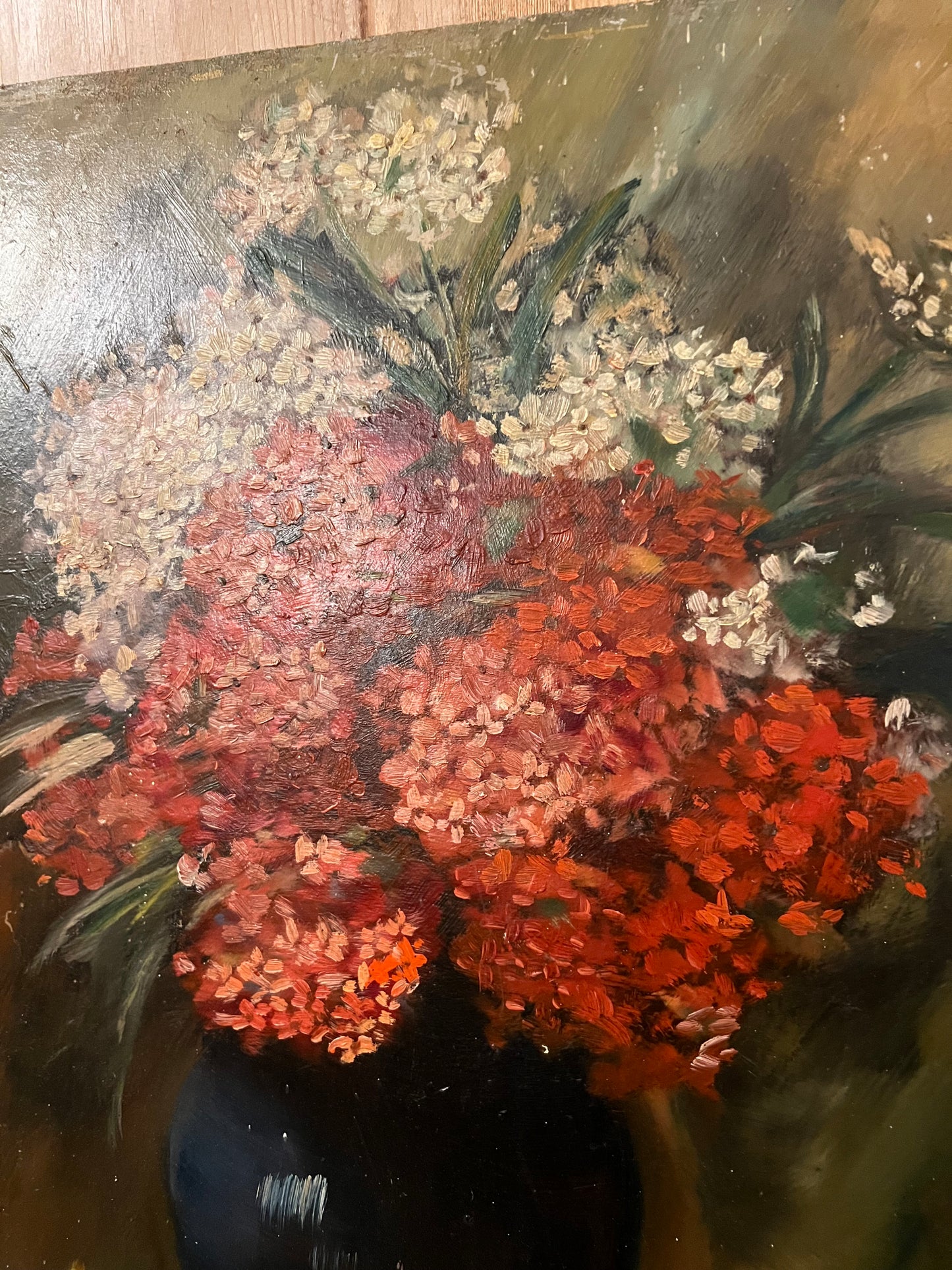 Red and White Hydrangea Painting