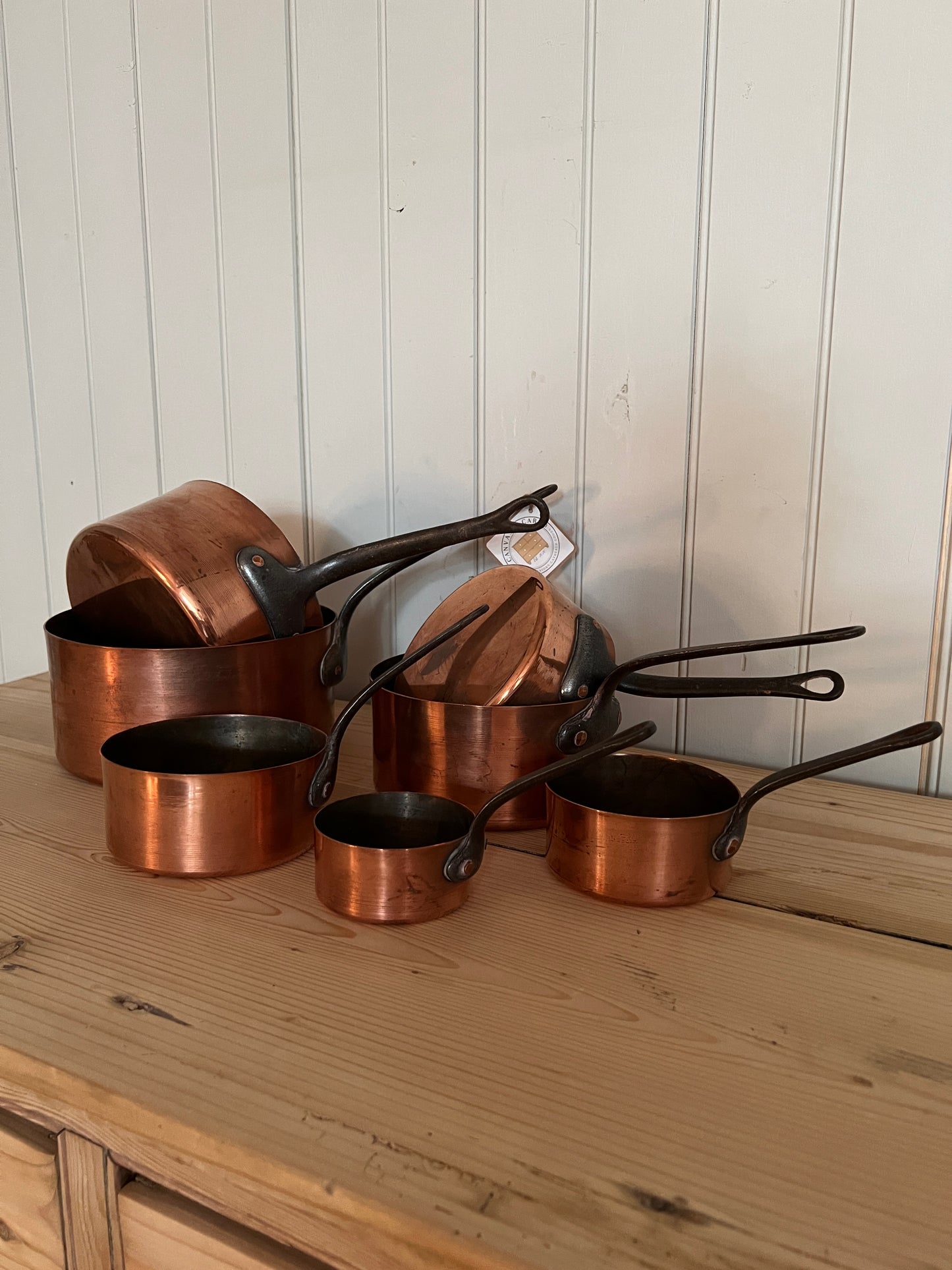 French Copper Pan Set (7 pans)