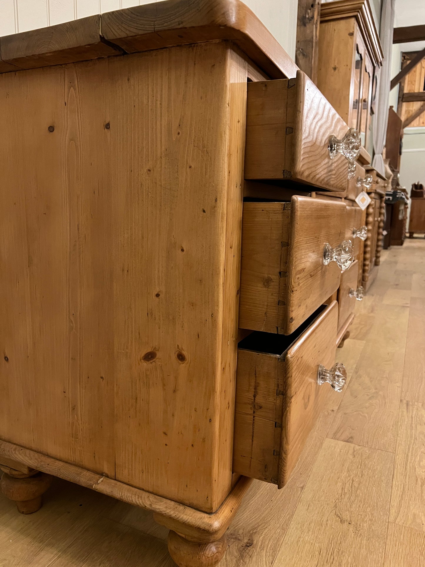 1890 Pine Sideboard - Glass Knob