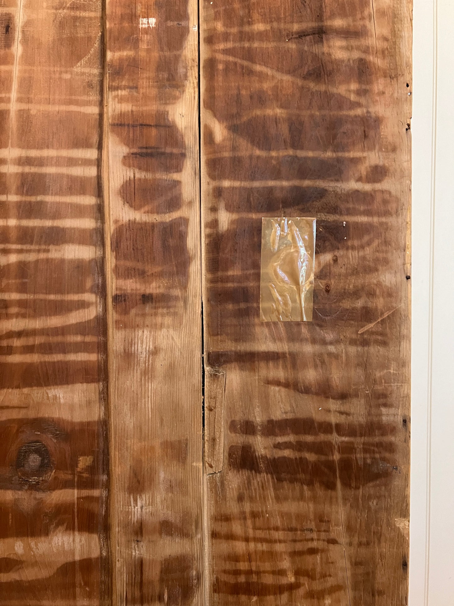 Pine Wardrobe With Beveled Mirror