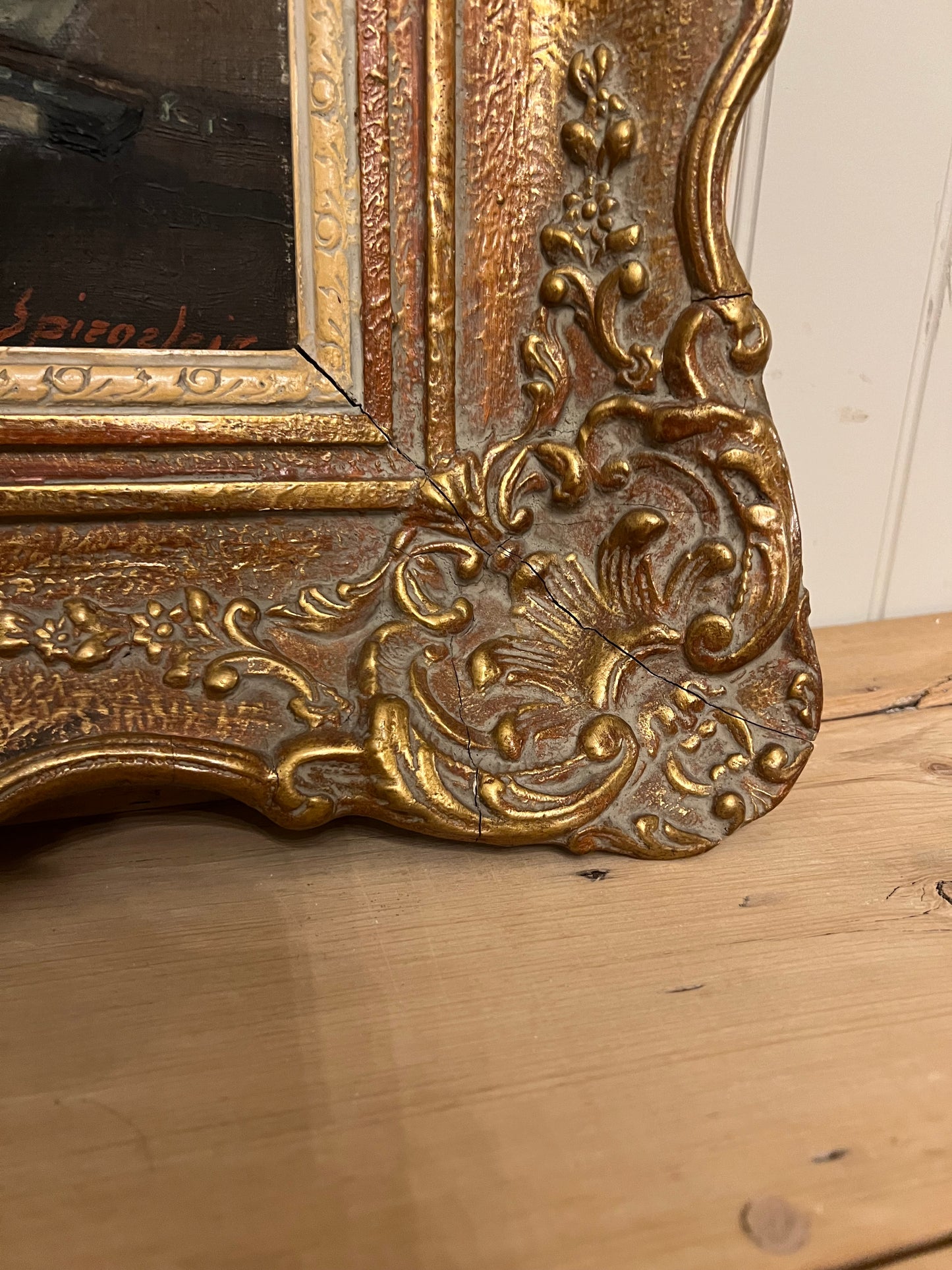 Belgian Violin Oil on Canvas