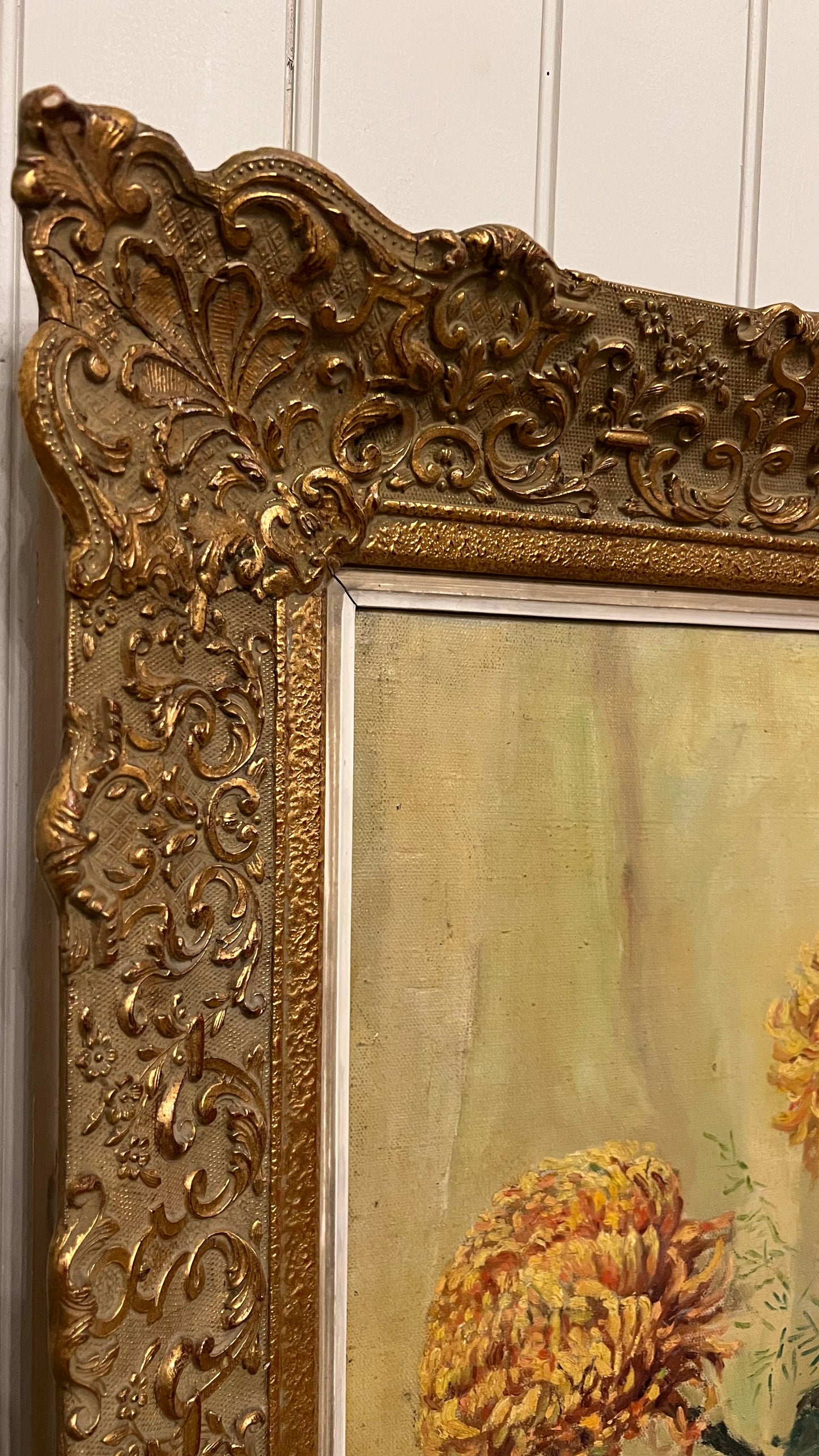 Yellow Mums - Oil on Canvas