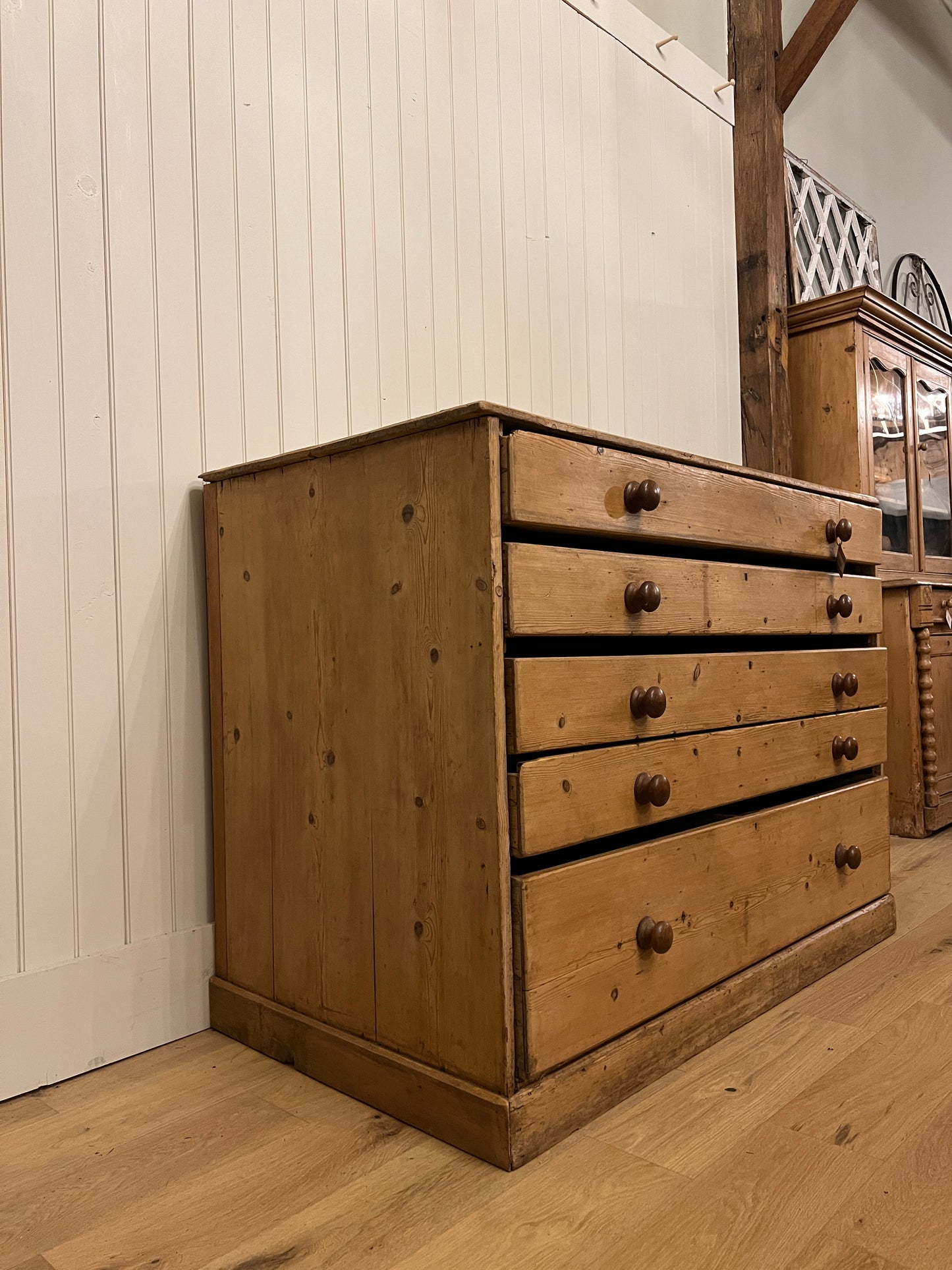 Pine Blueprint Chest of Drawers