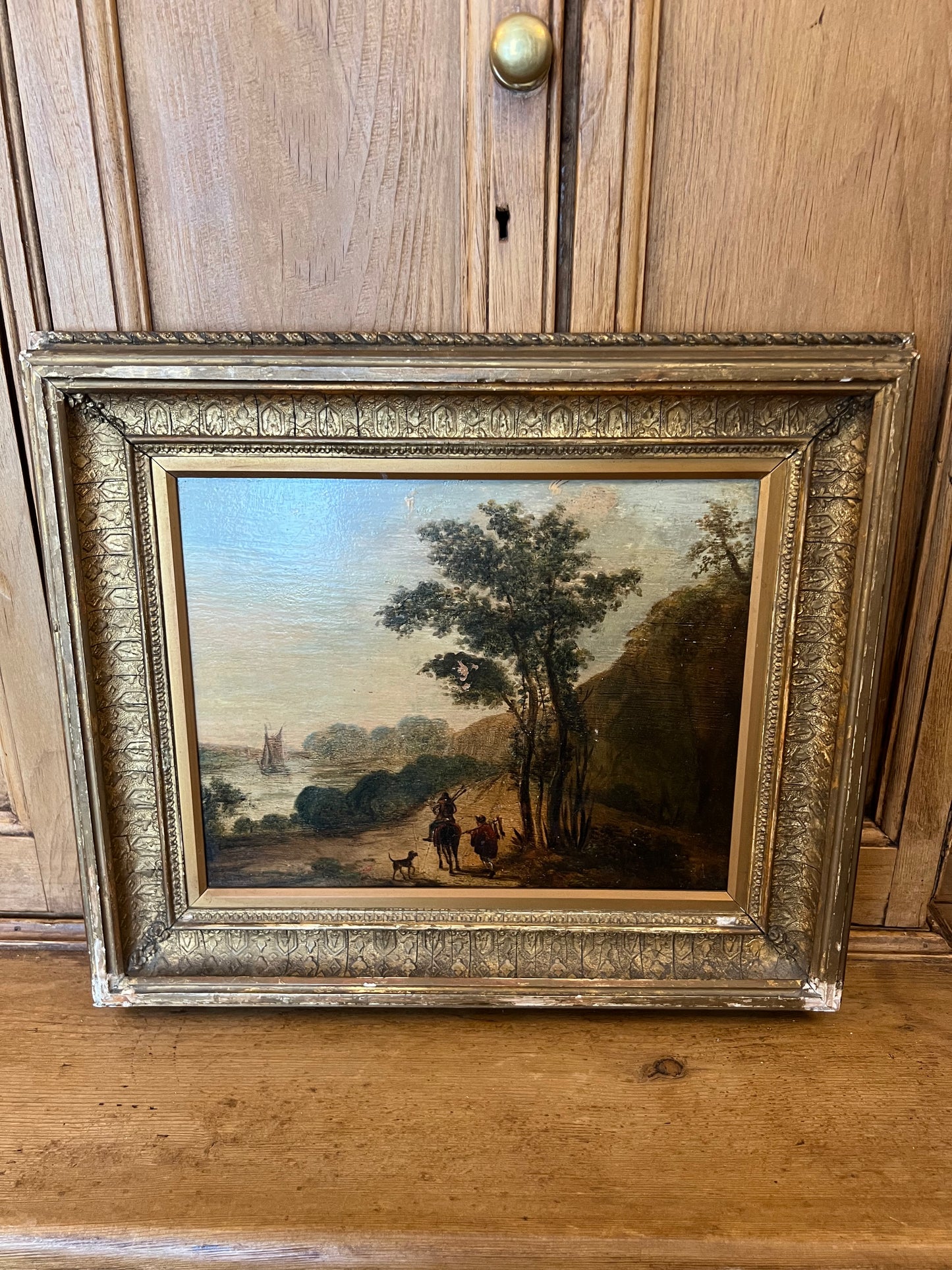 Framed "The Last Ride" Oil on Board