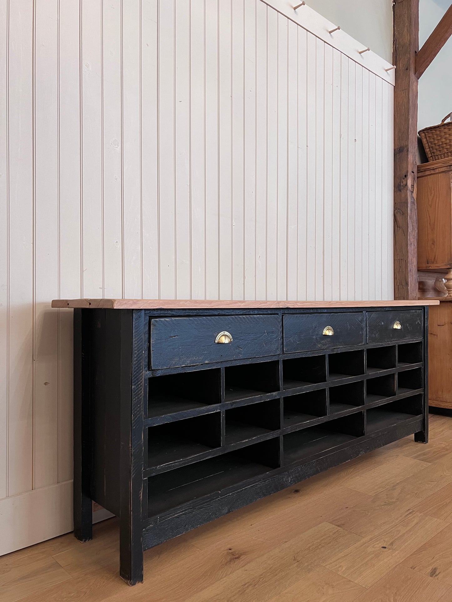 Ebonized Scrub Top Kitchen Island