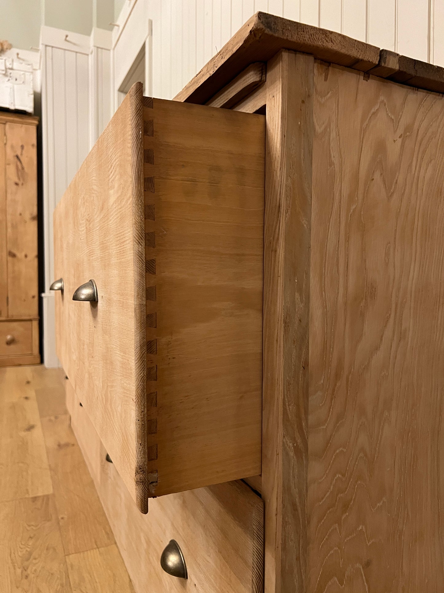 White Oak/Pine Bank of Drawers