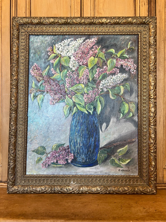 Framed Expressionism Painting - Lilacs