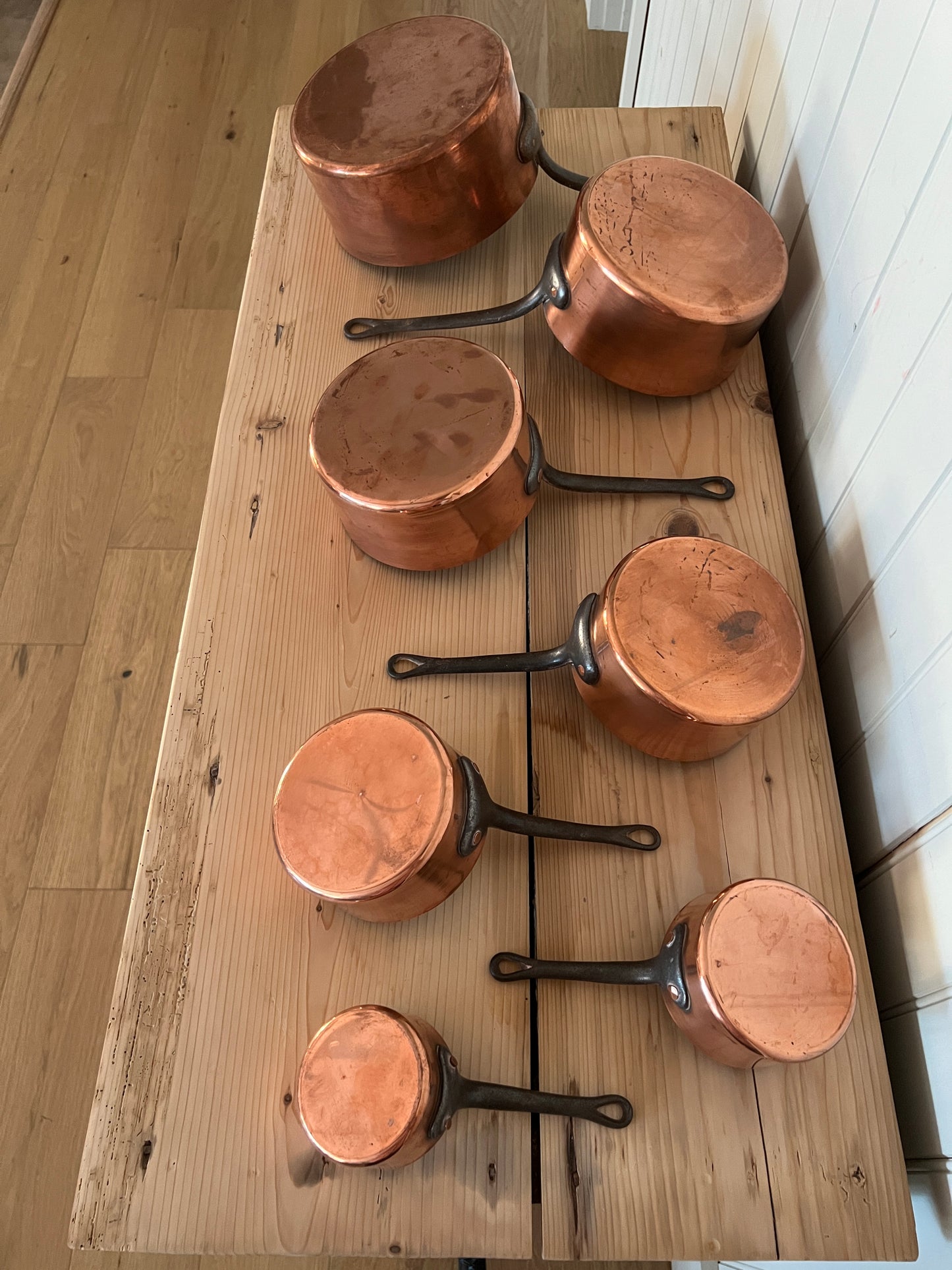 French Copper Pan Set (7 pans)