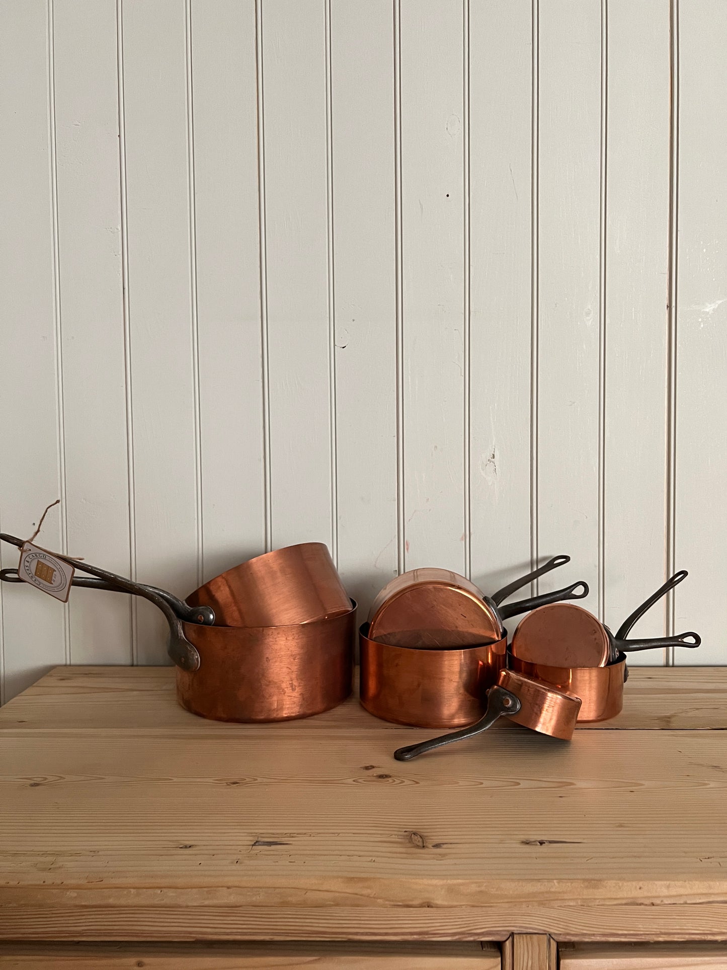 French Copper Pan Set (7 pans)