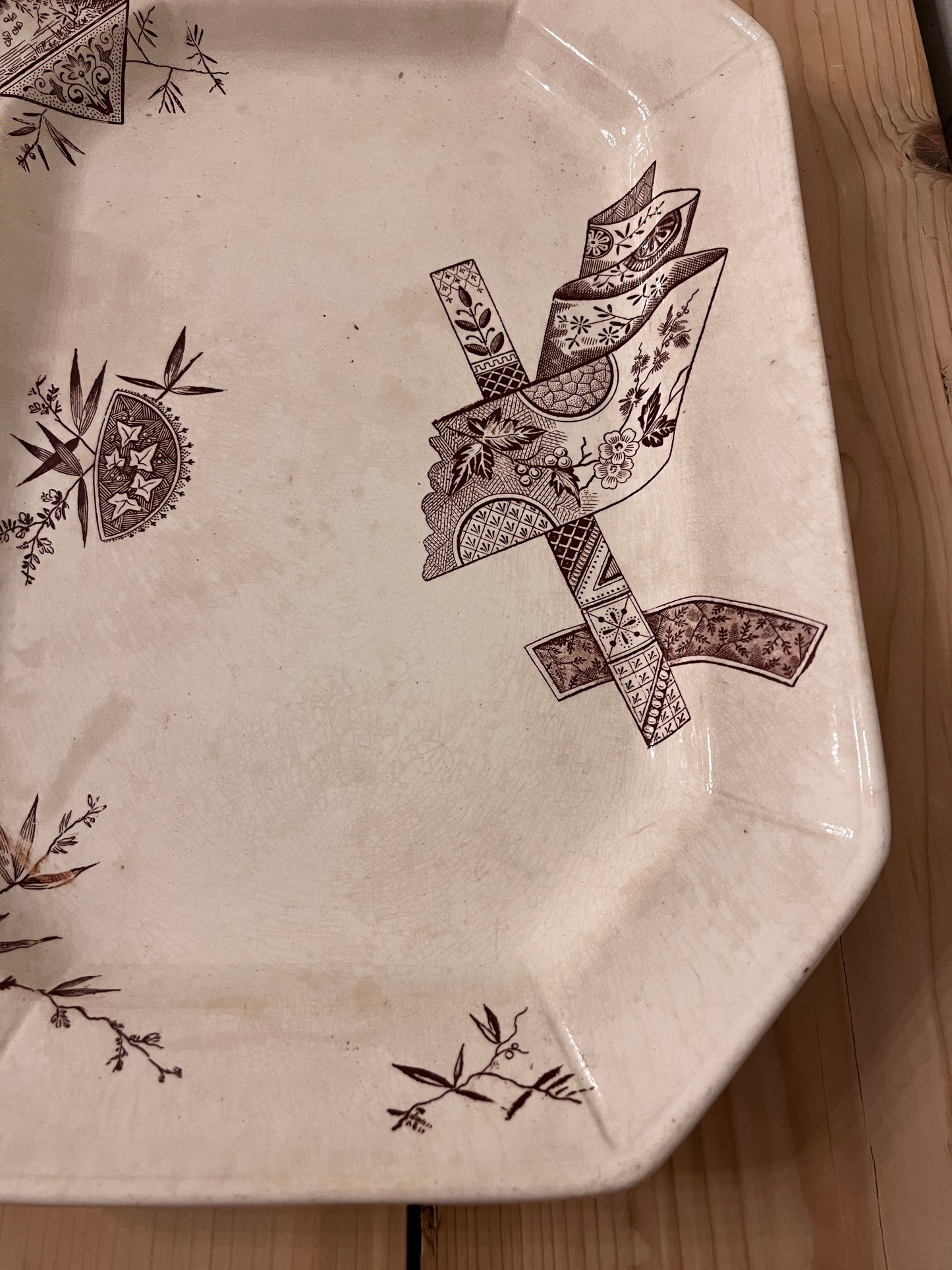 c. 1883 Brown Transferware Platter