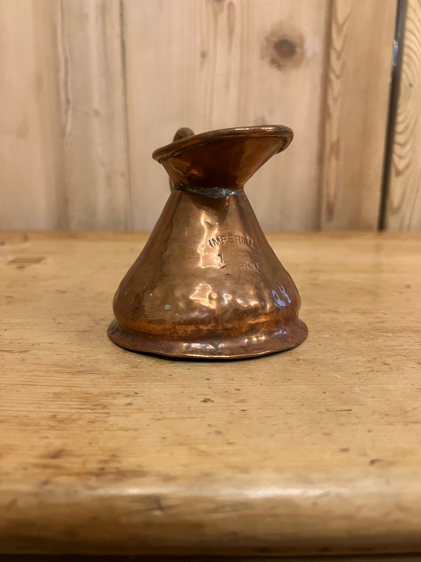 1/2 Imperial Pint Copper Measure
