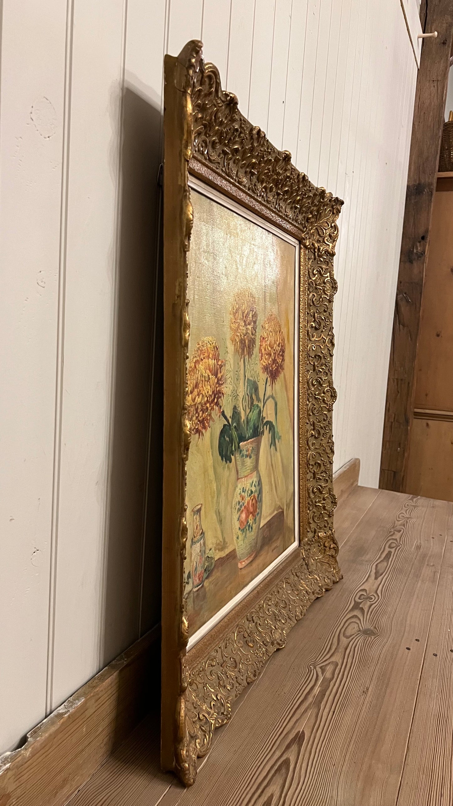 Yellow Mums - Oil on Canvas