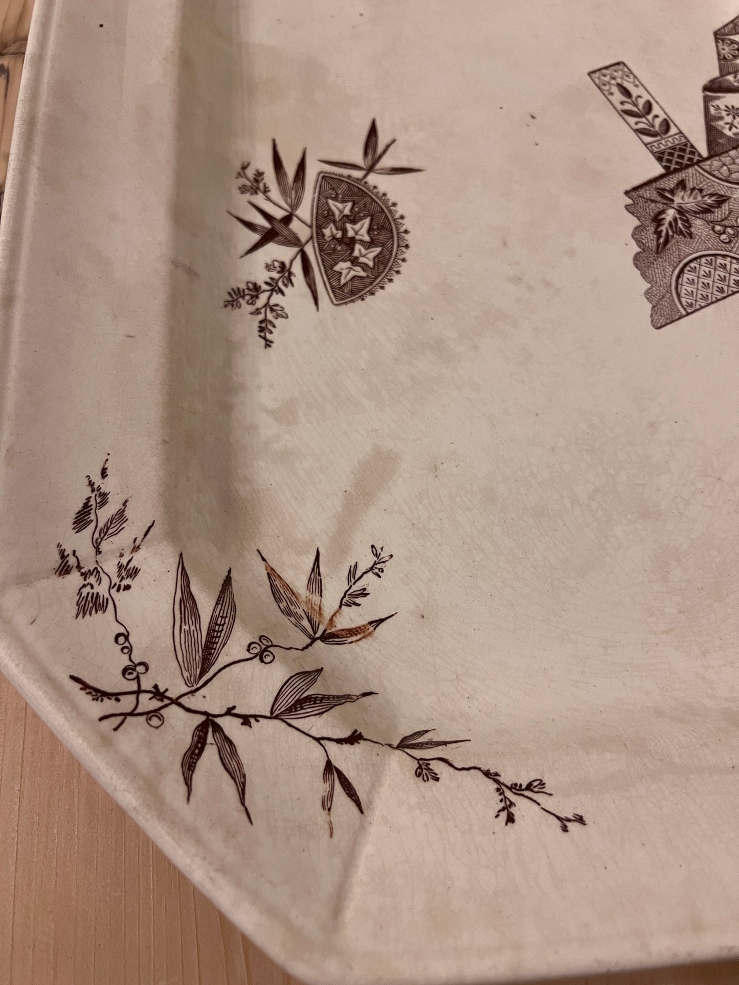 c. 1883 Brown Transferware Platter