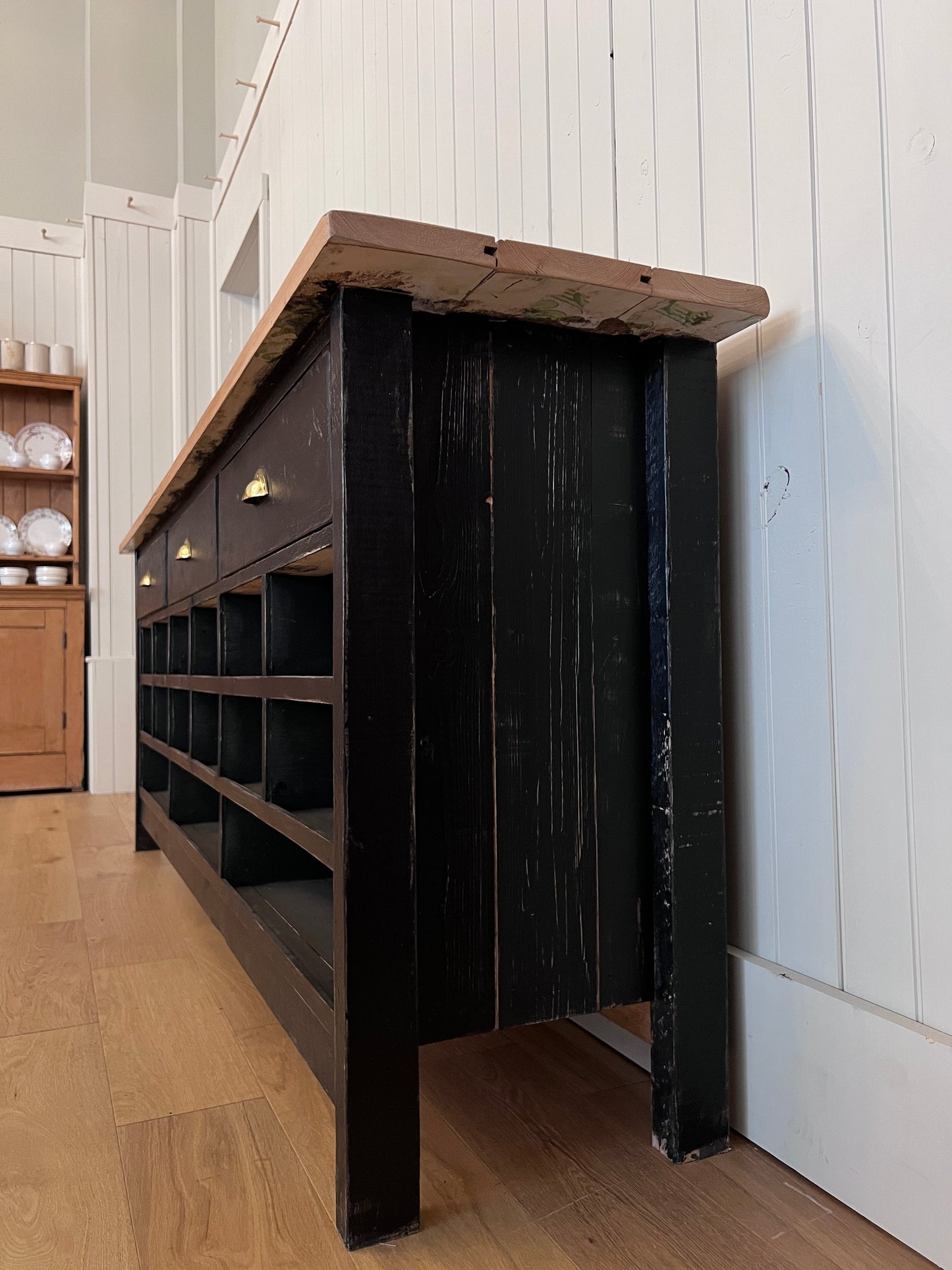 Ebonized Scrub Top Kitchen Island