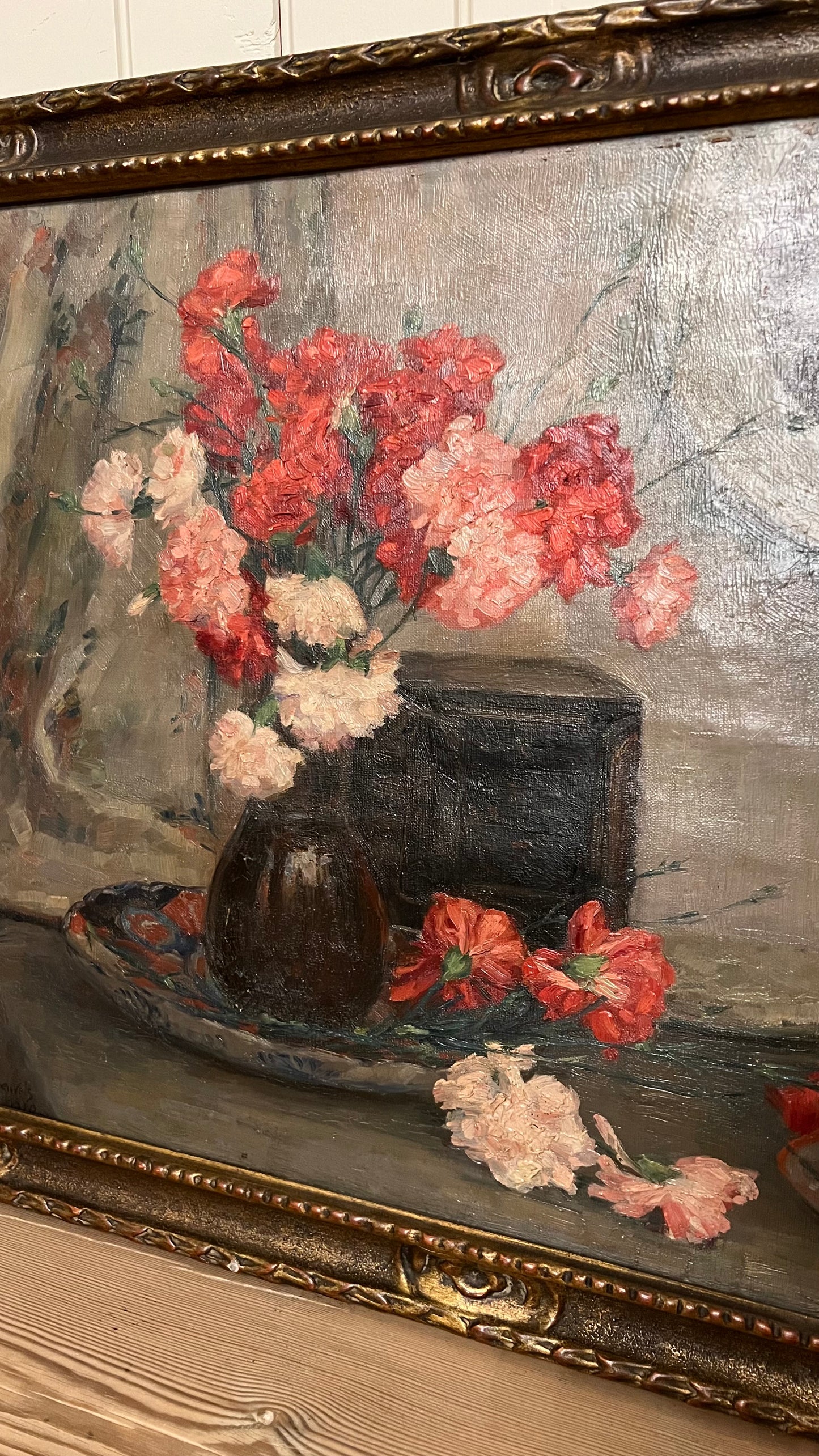 Carnations Painting - Oil on Canvas