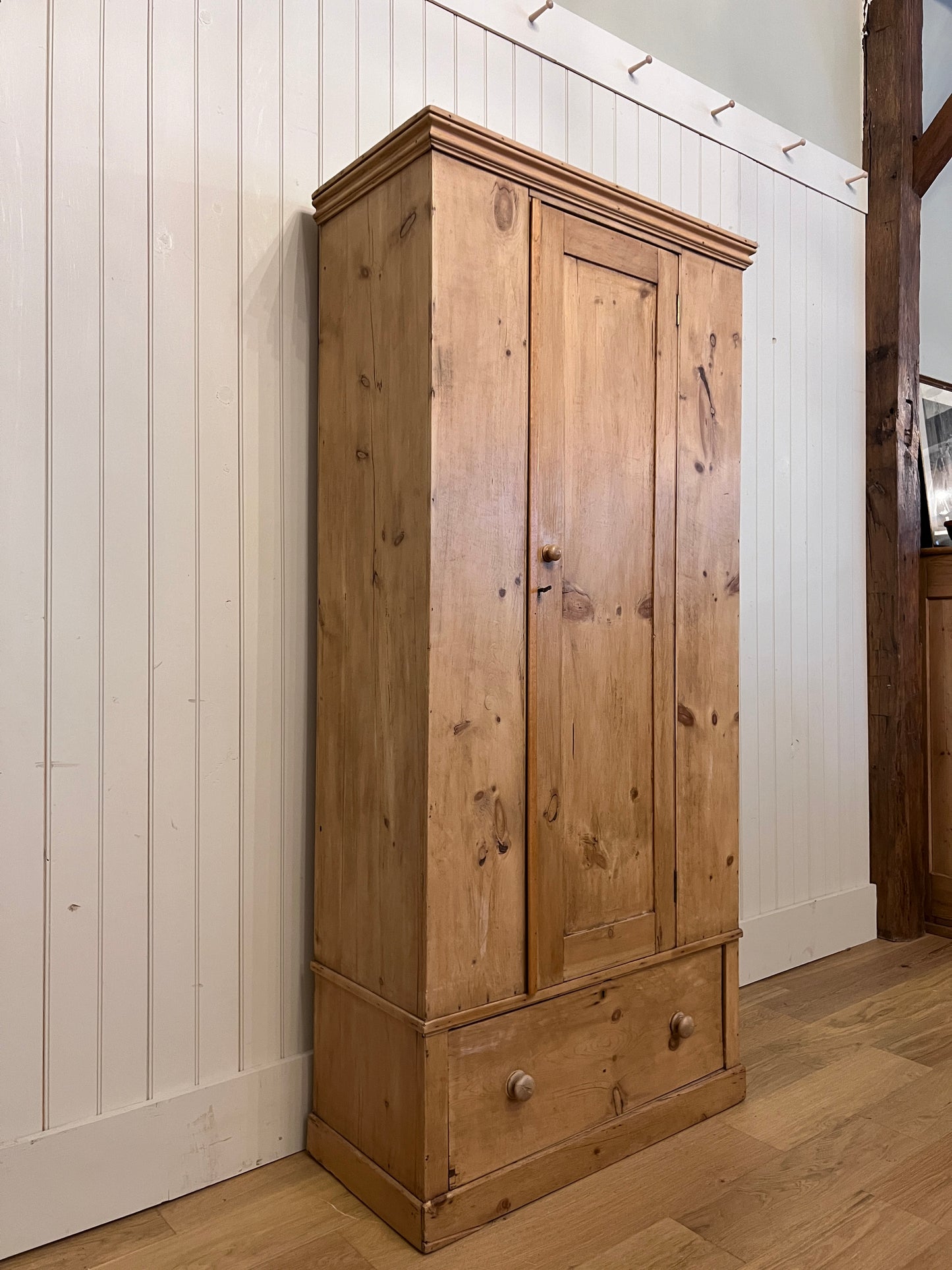 Pine Wardrobe with Drawer