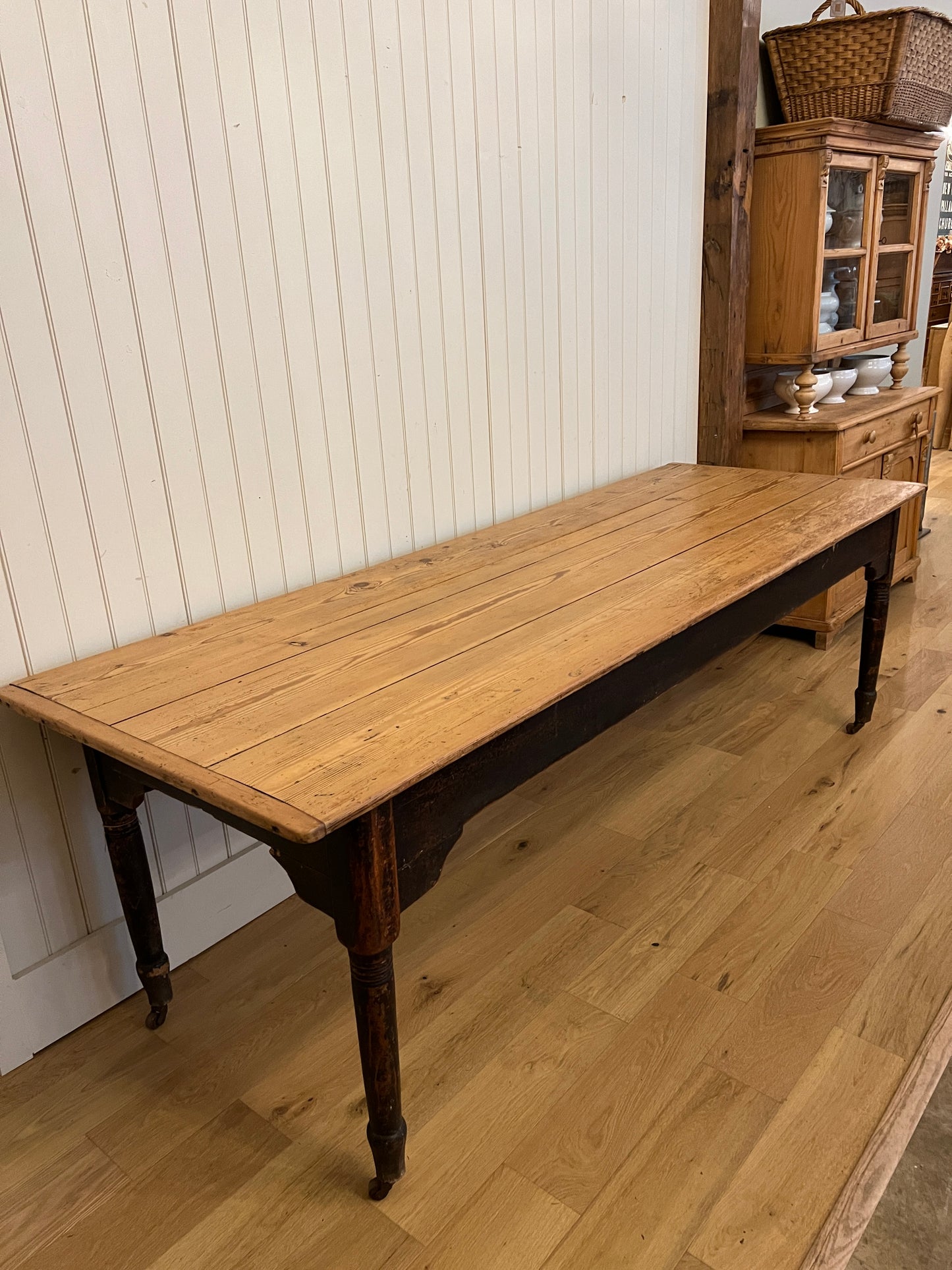 Plank Top Pine 3 Drawer Table