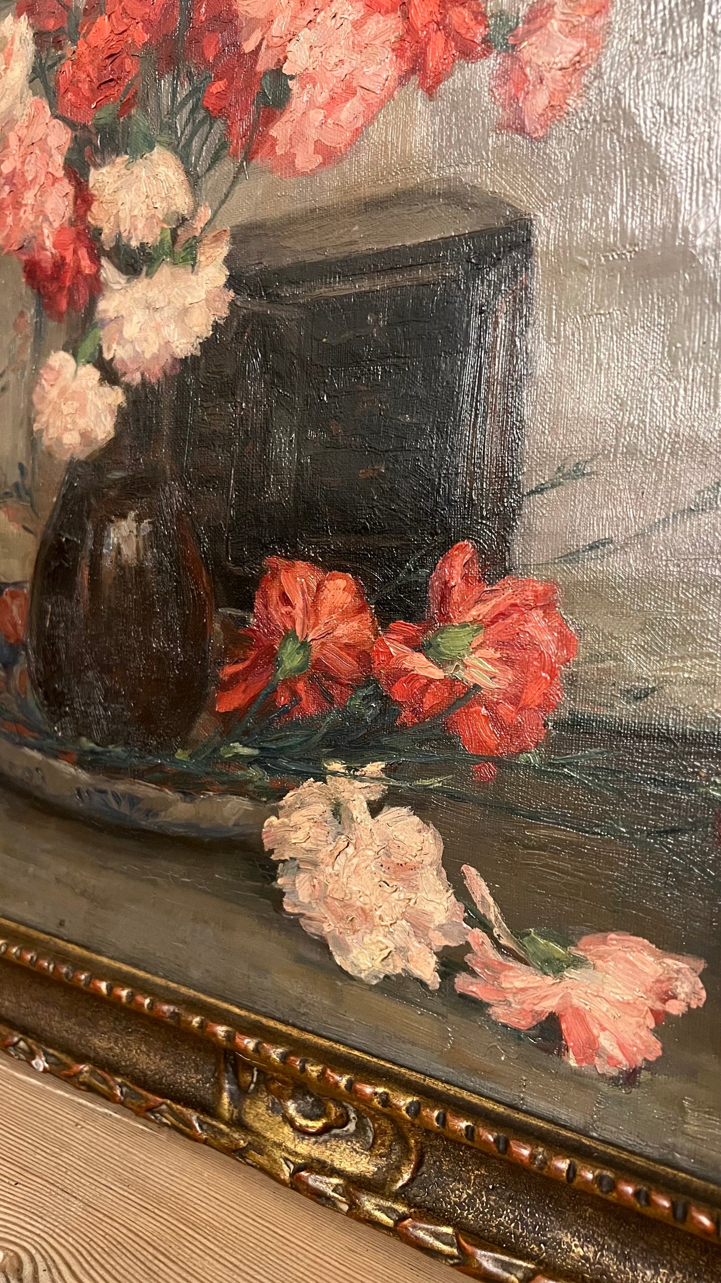Carnations Painting - Oil on Canvas