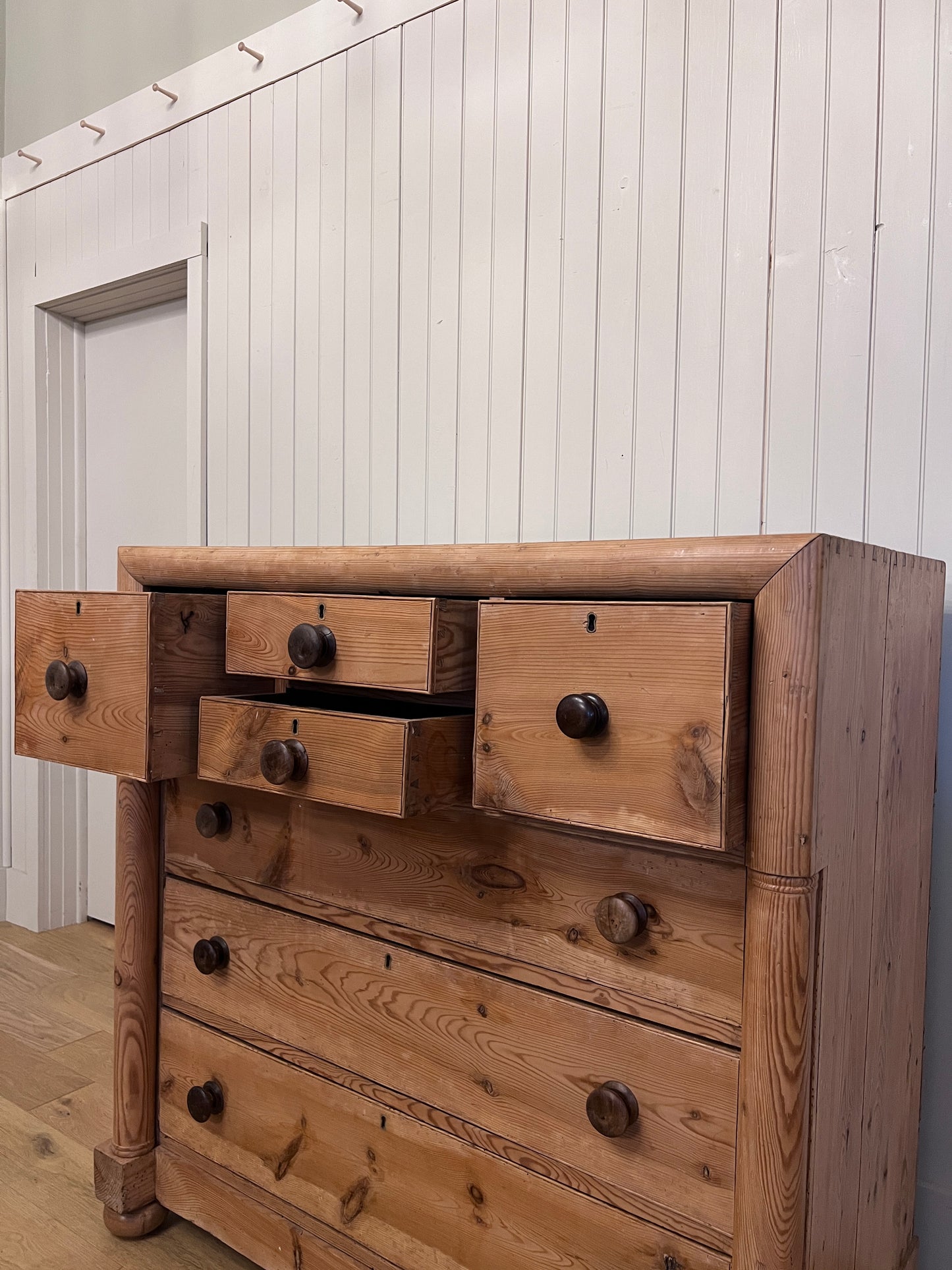 Scottish Turned Post Chest of Drawers