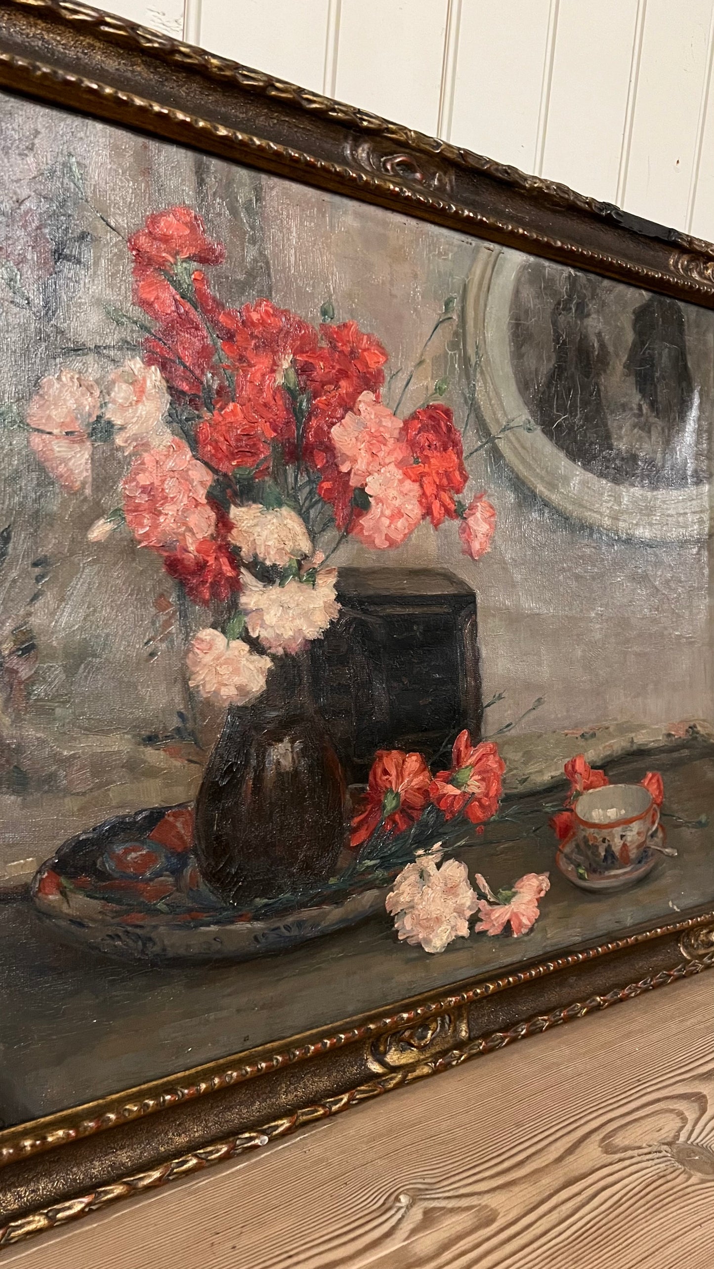 Carnations Painting - Oil on Canvas