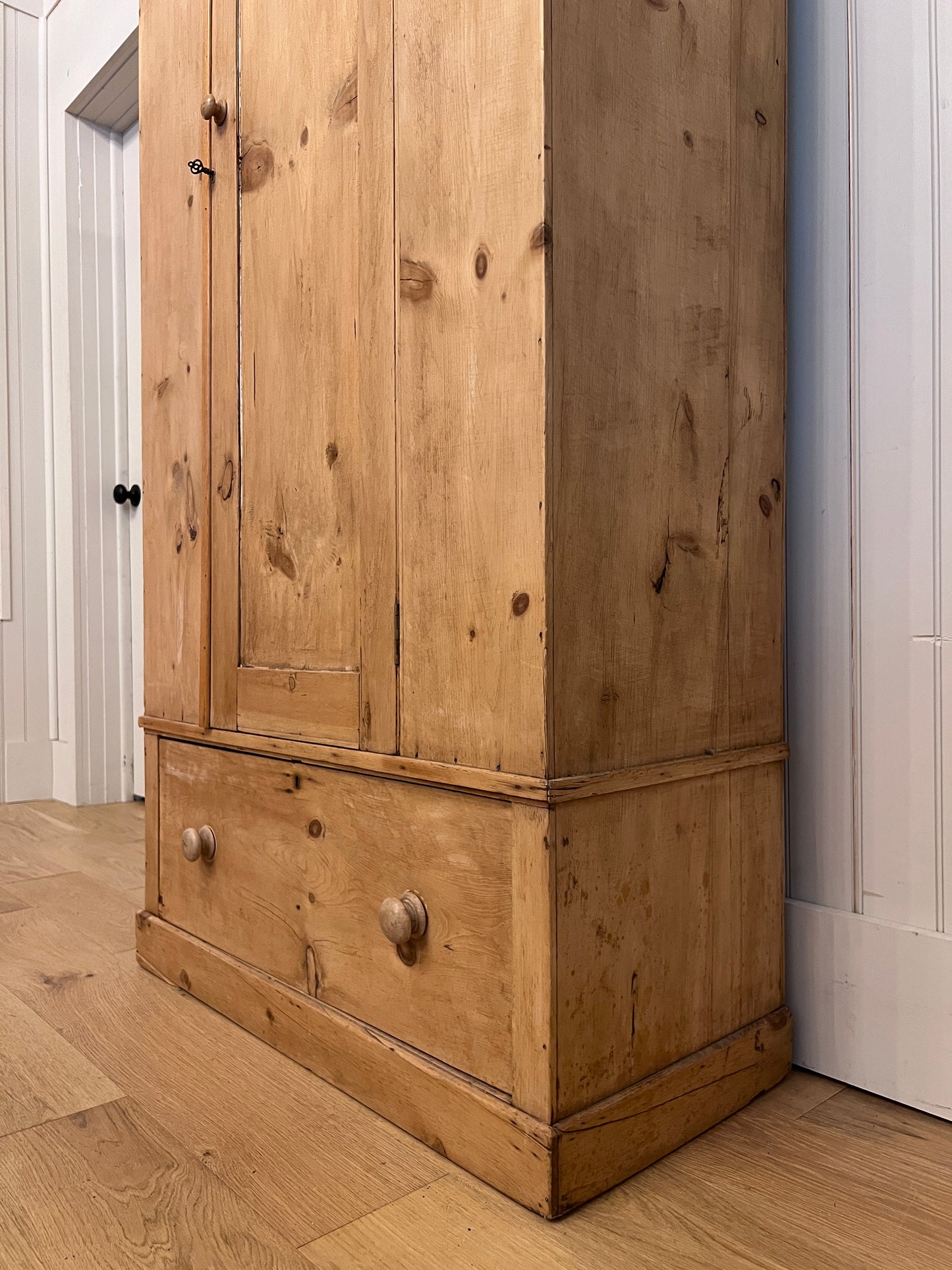 Pine Wardrobe with Drawer