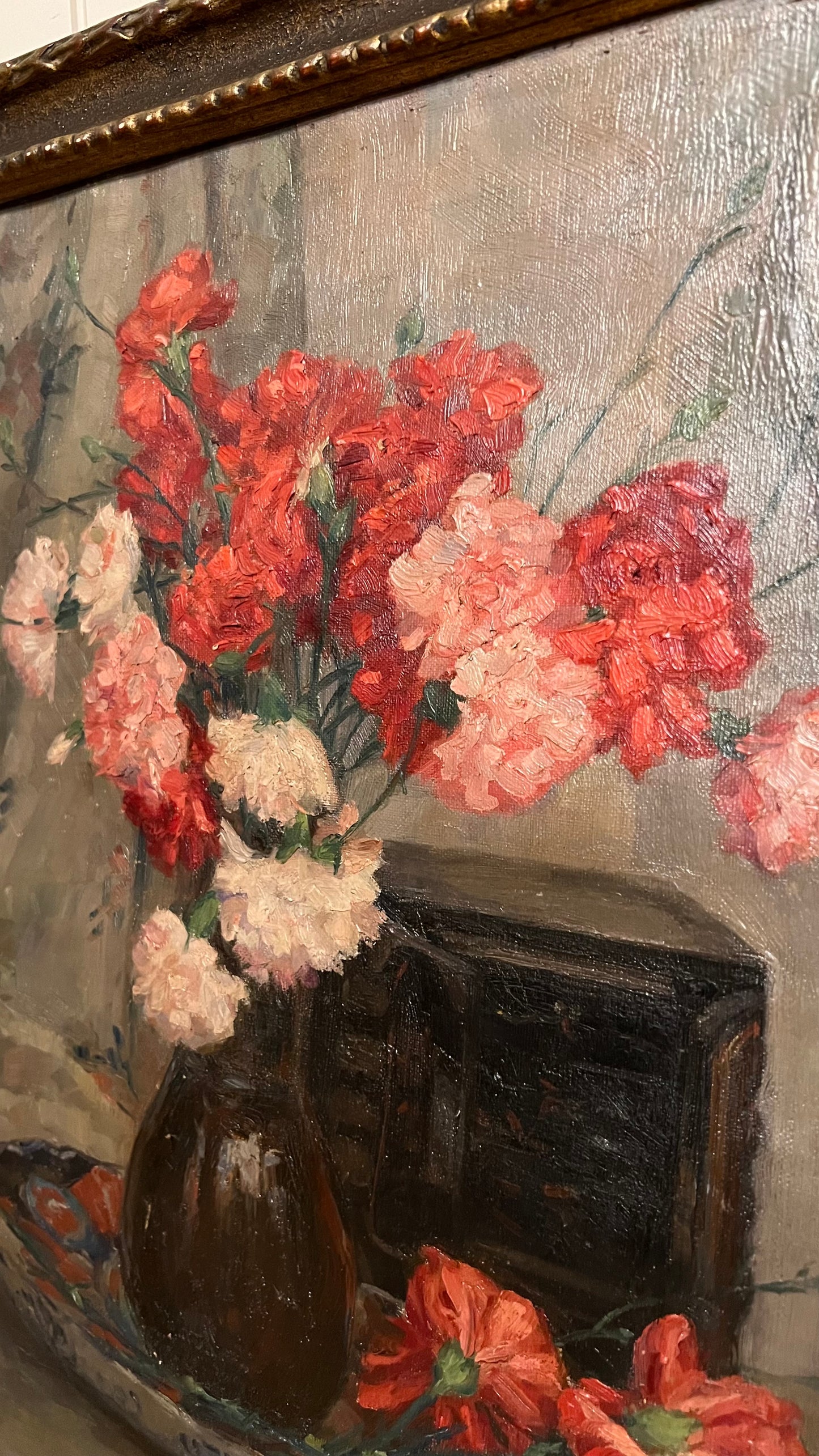 Carnations Painting - Oil on Canvas