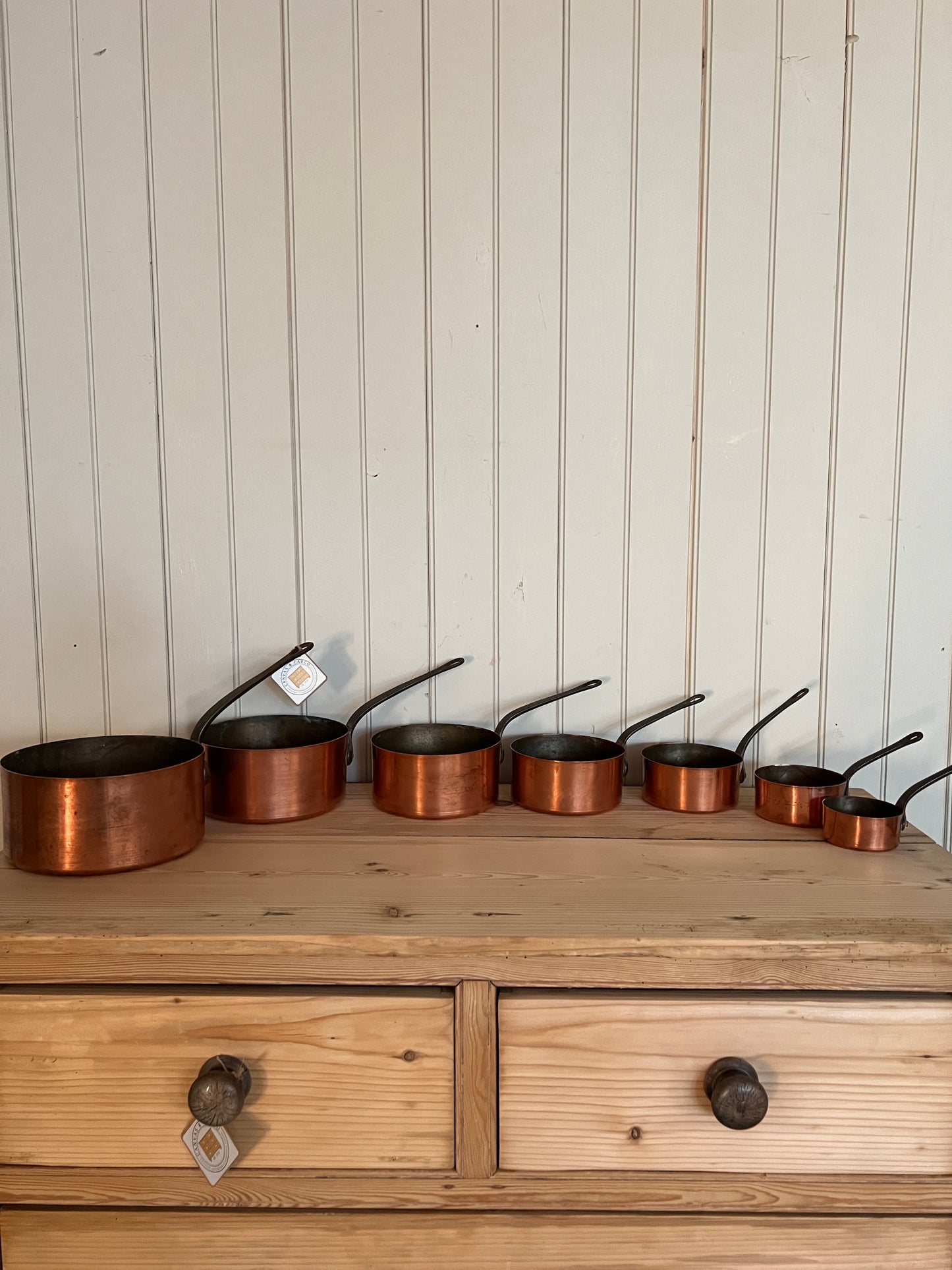 French Copper Pan Set (7 pans)