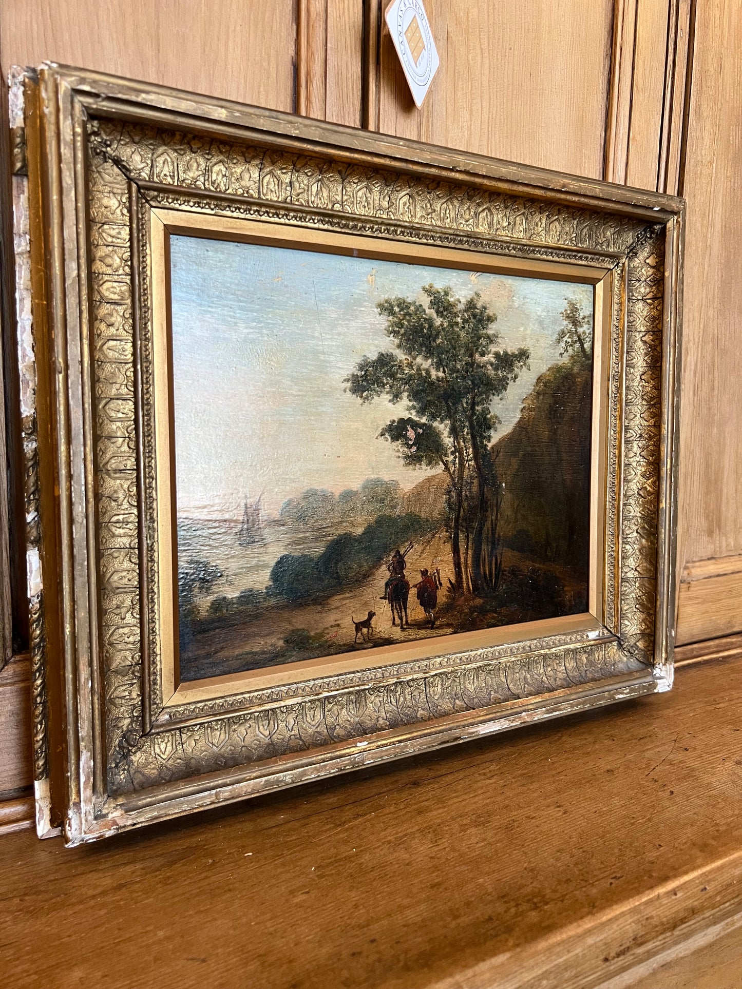 Framed "The Last Ride" Oil on Board