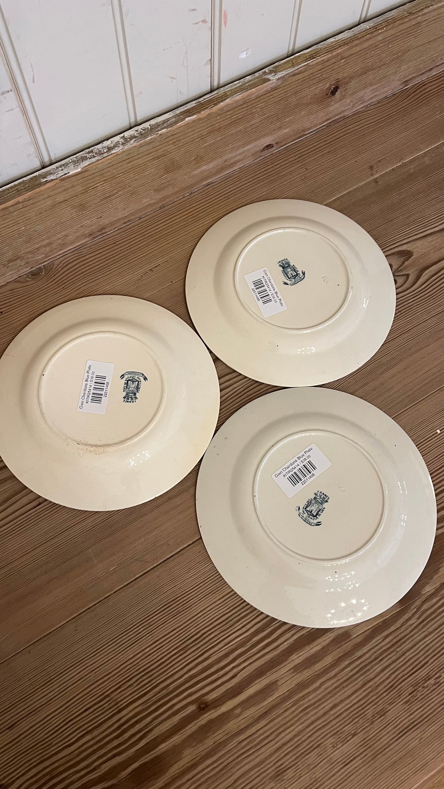 Gien Chardons Blue Plate