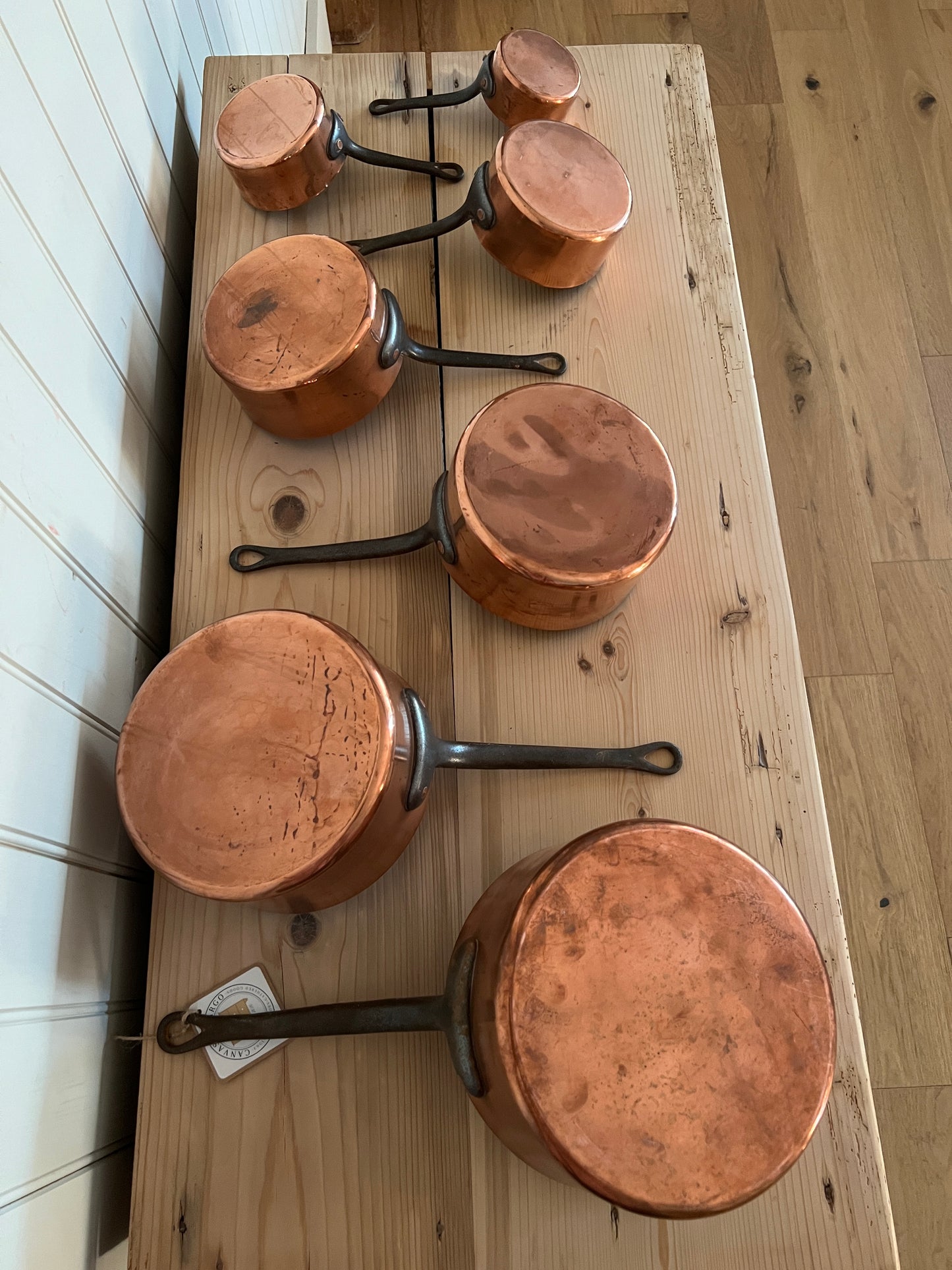 French Copper Pan Set (7 pans)