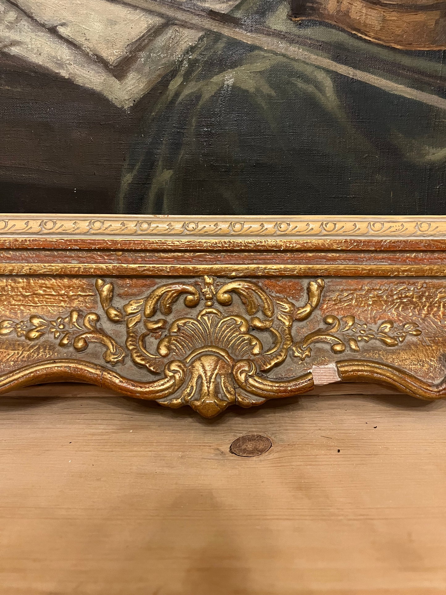 Belgian Violin Oil on Canvas