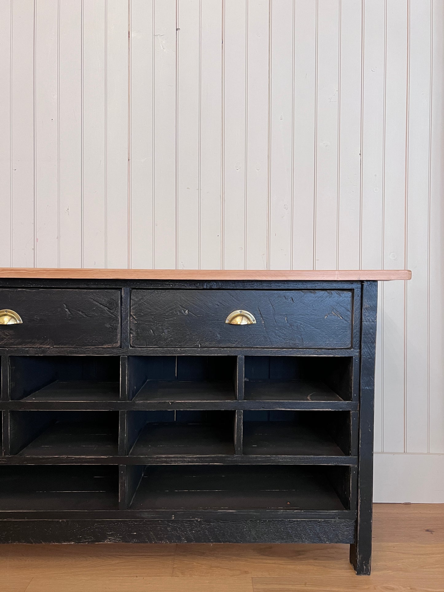 Ebonized Scrub Top Kitchen Island