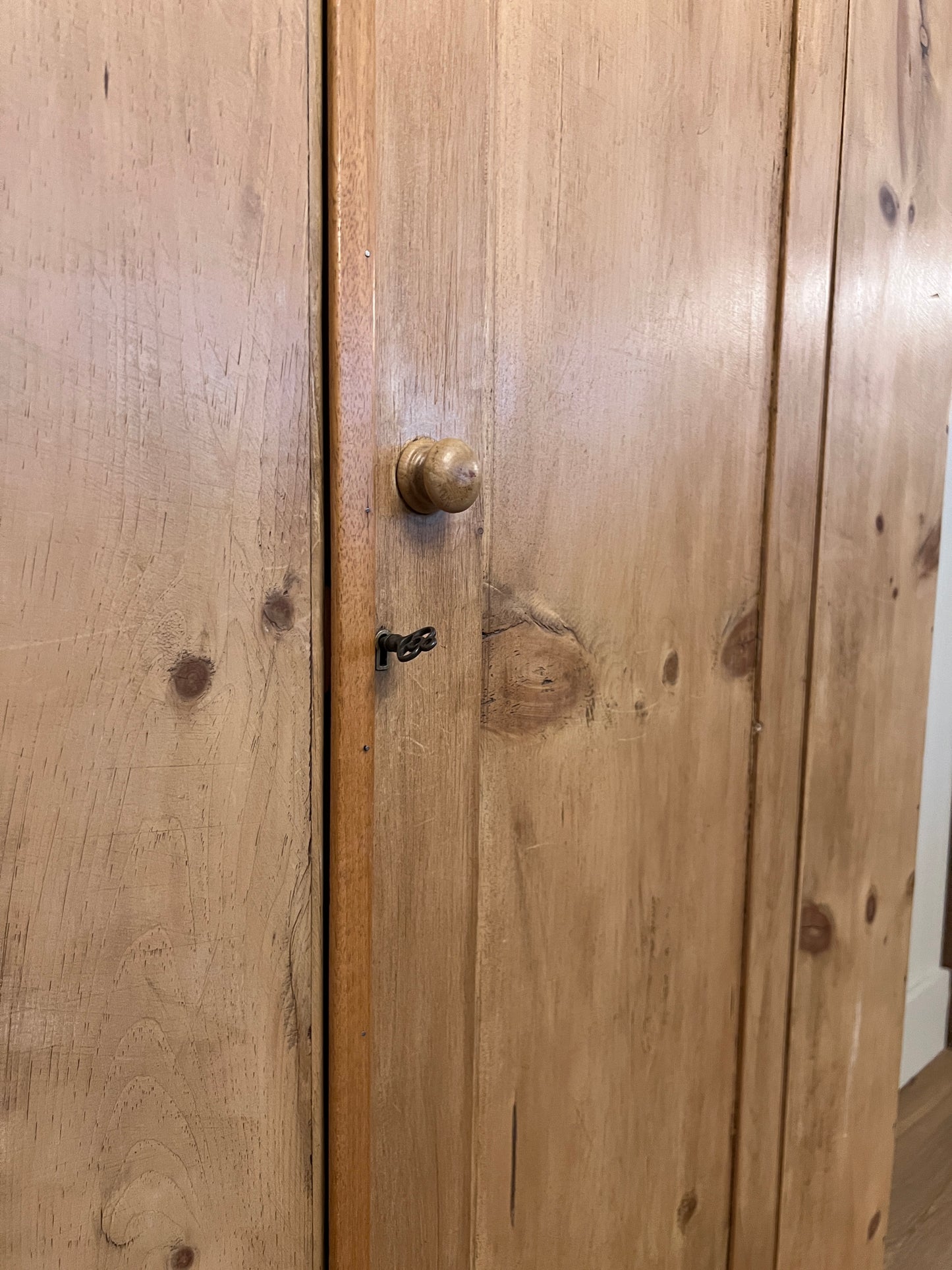 Pine Wardrobe with Drawer