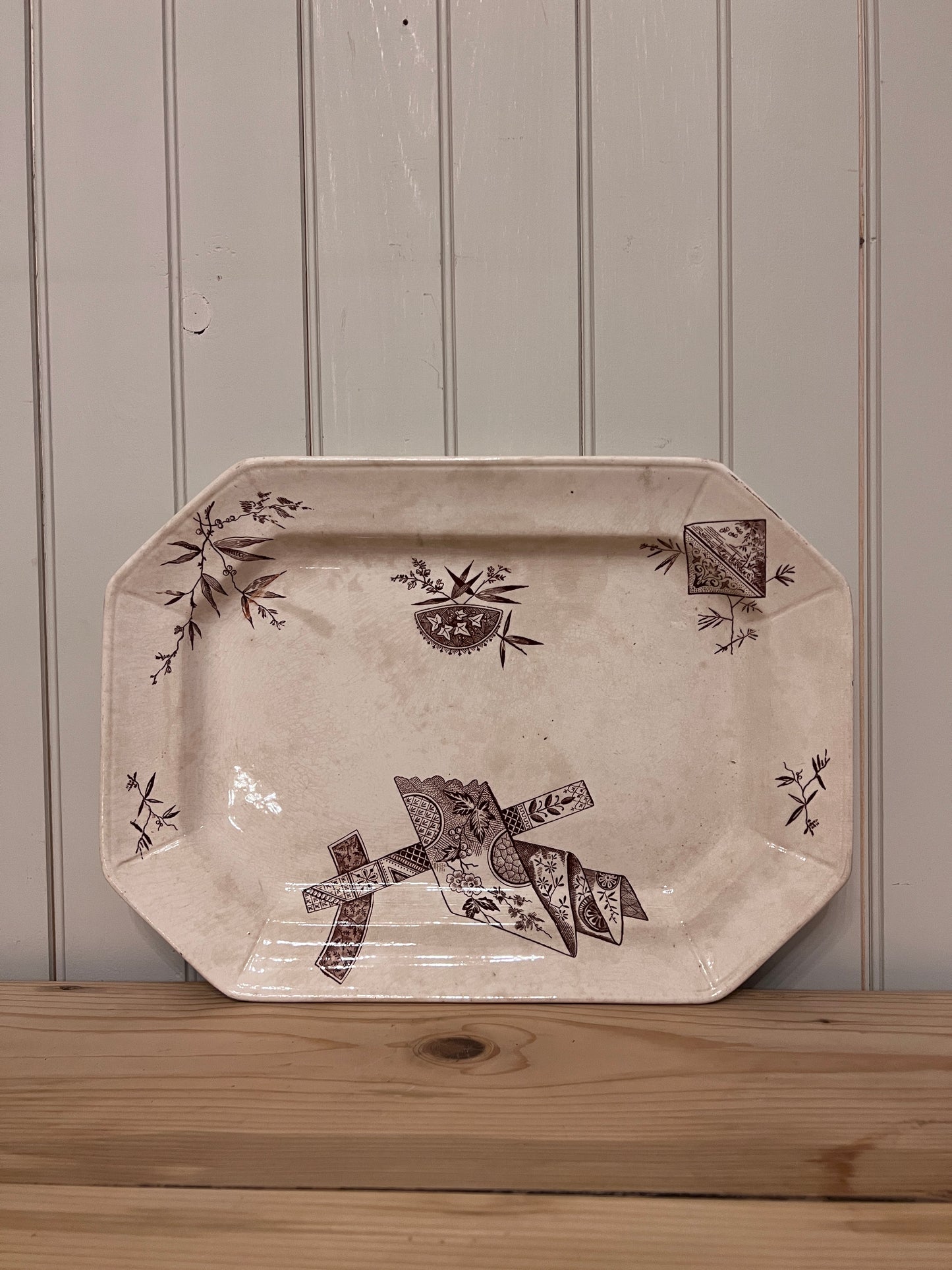 c. 1883 Brown Transferware Platter