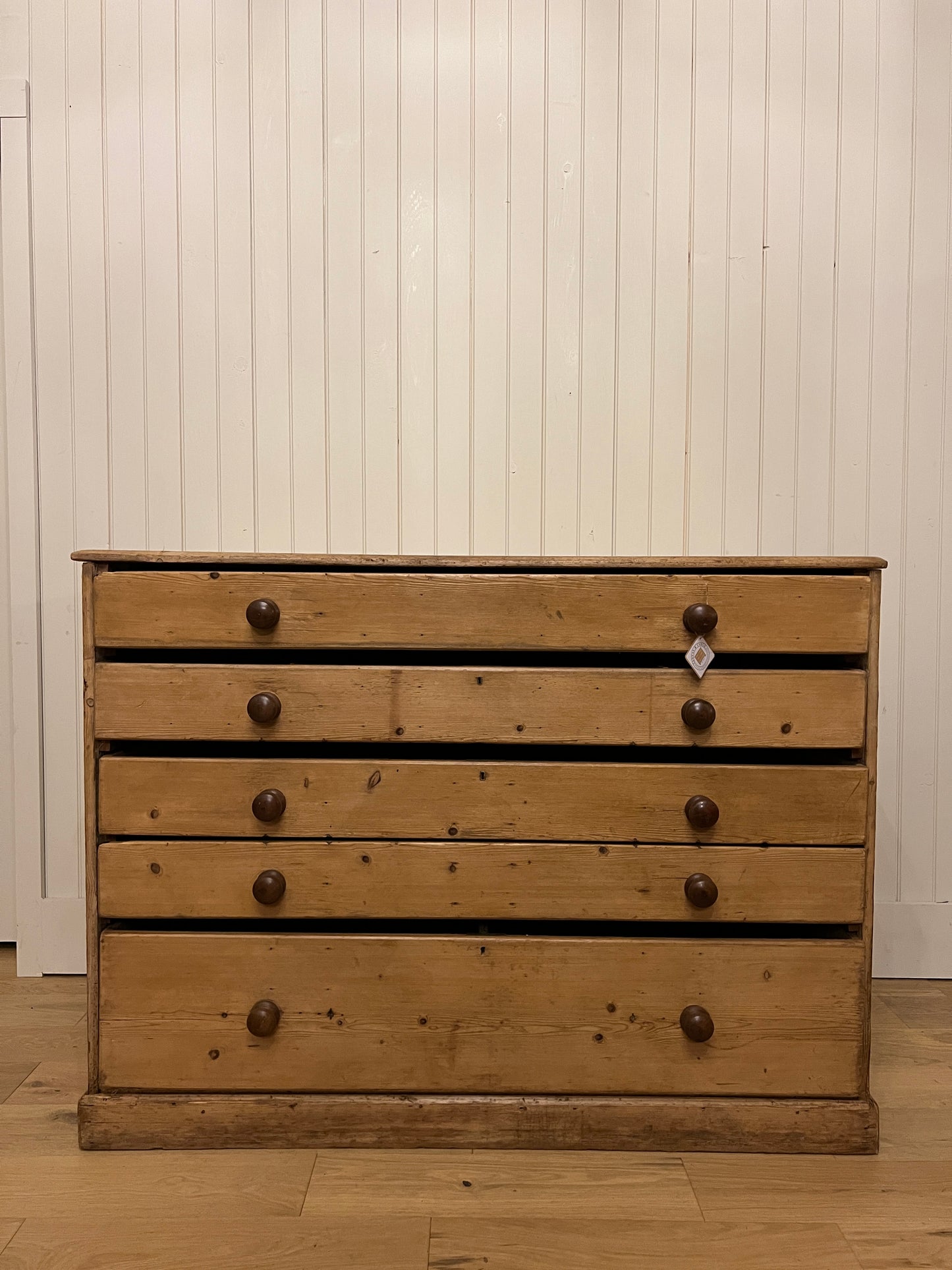 Pine Blueprint Chest of Drawers