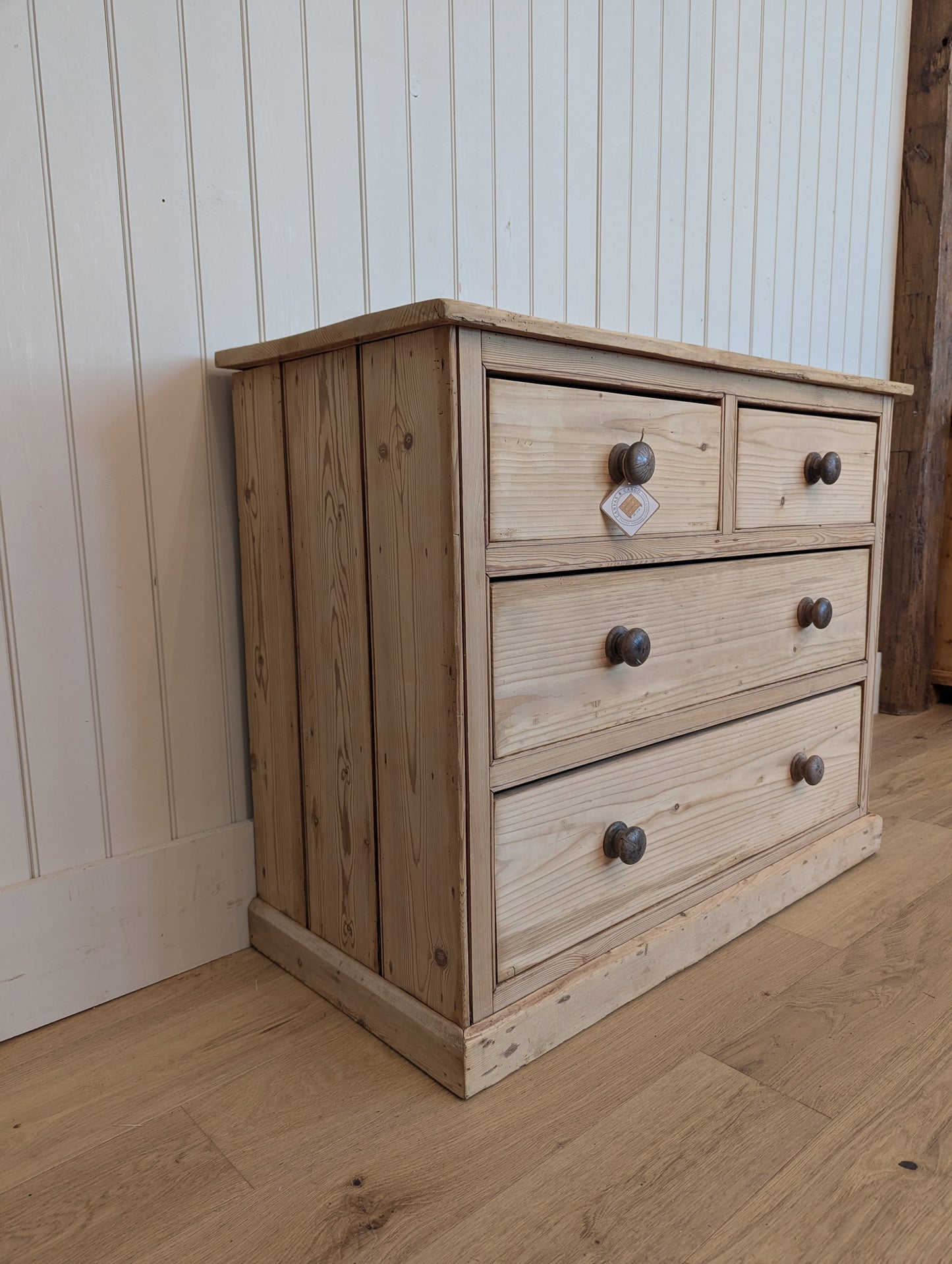 Stripped Pine 2 Over 2 Chest