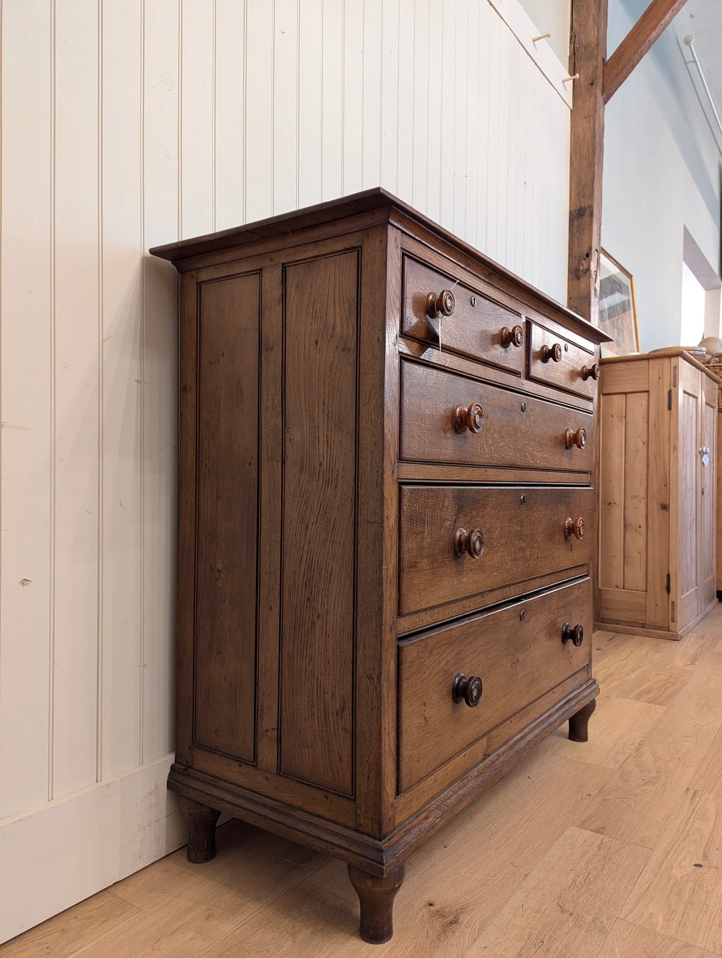 English Oak 2 Over 3 Chest